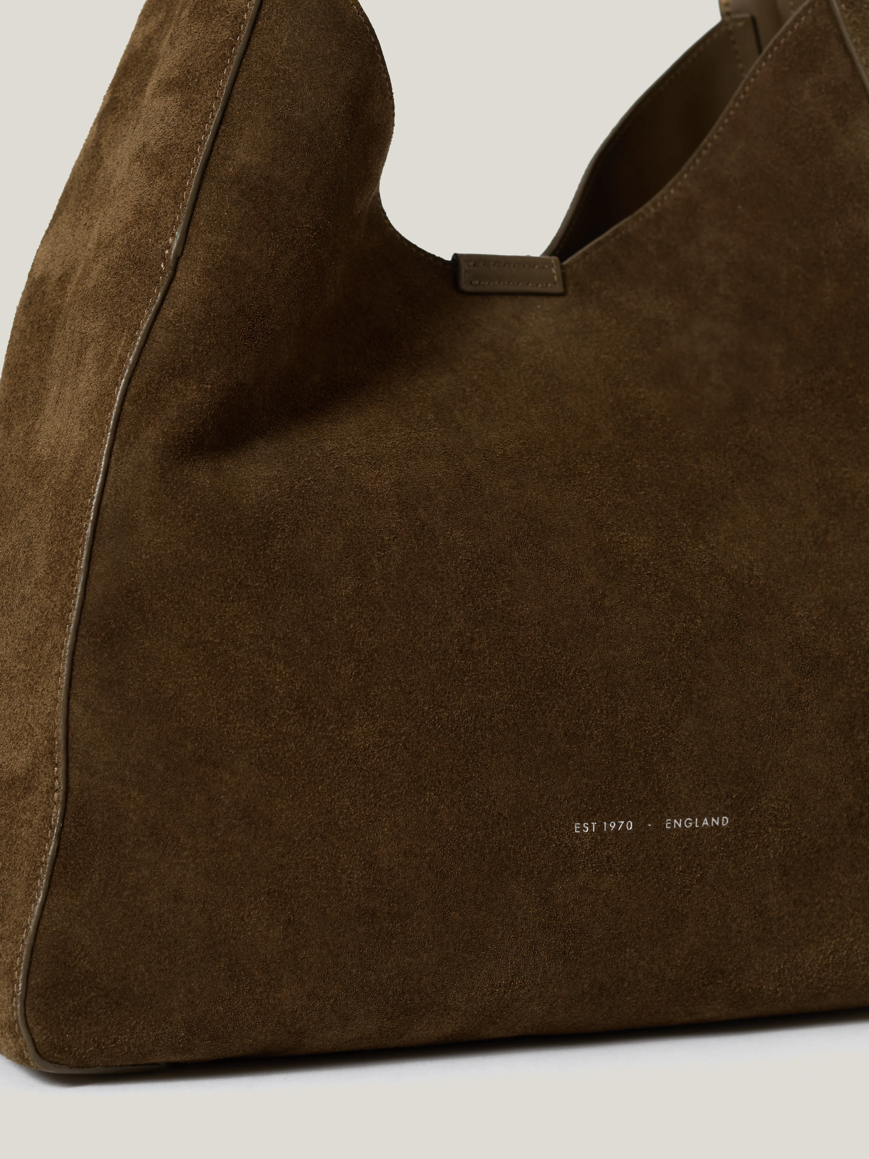 Heckfield Suede Tote | Khaki - Image 5