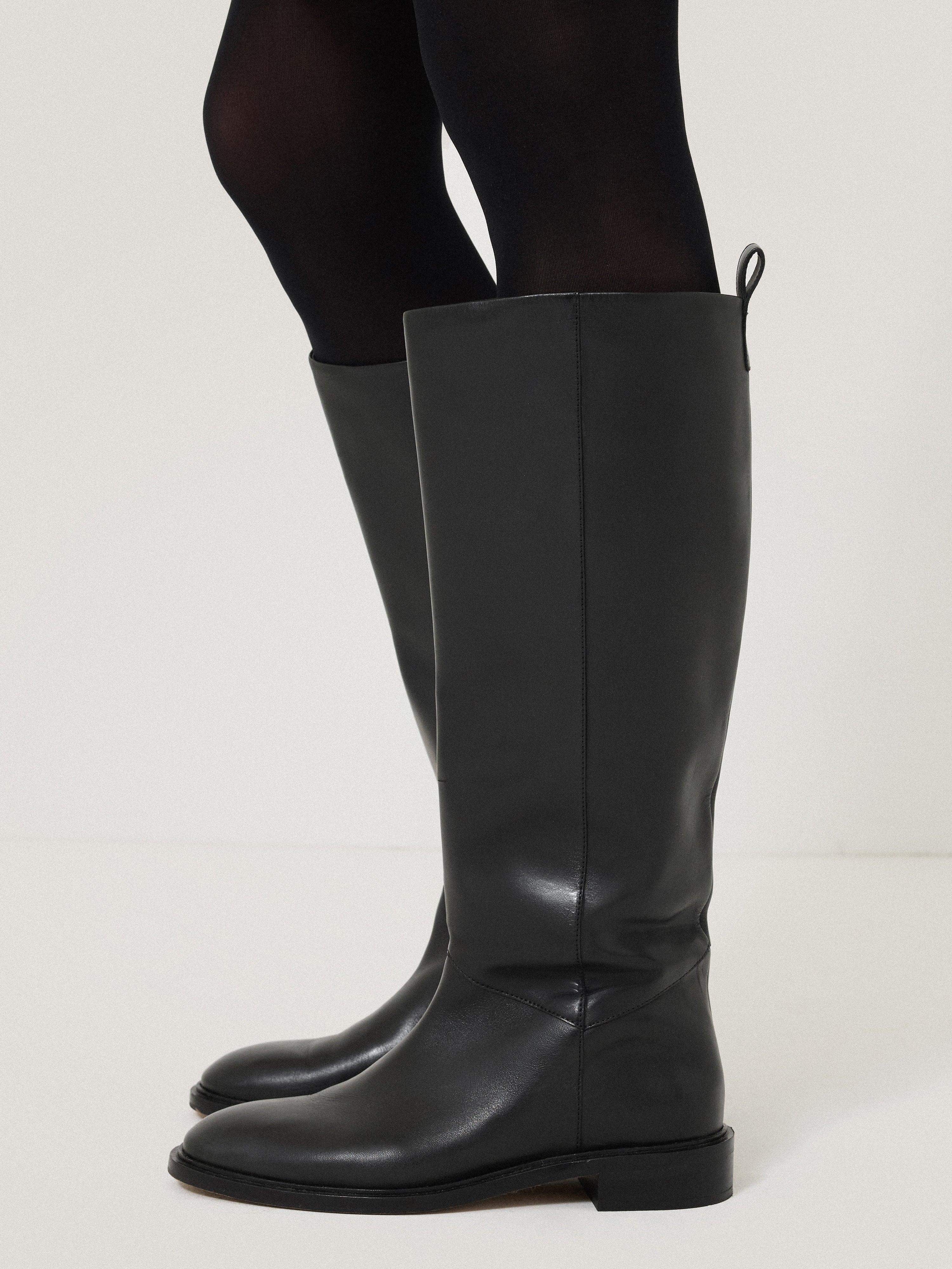 Heritage Leather Riding Boot | Black - Image 3