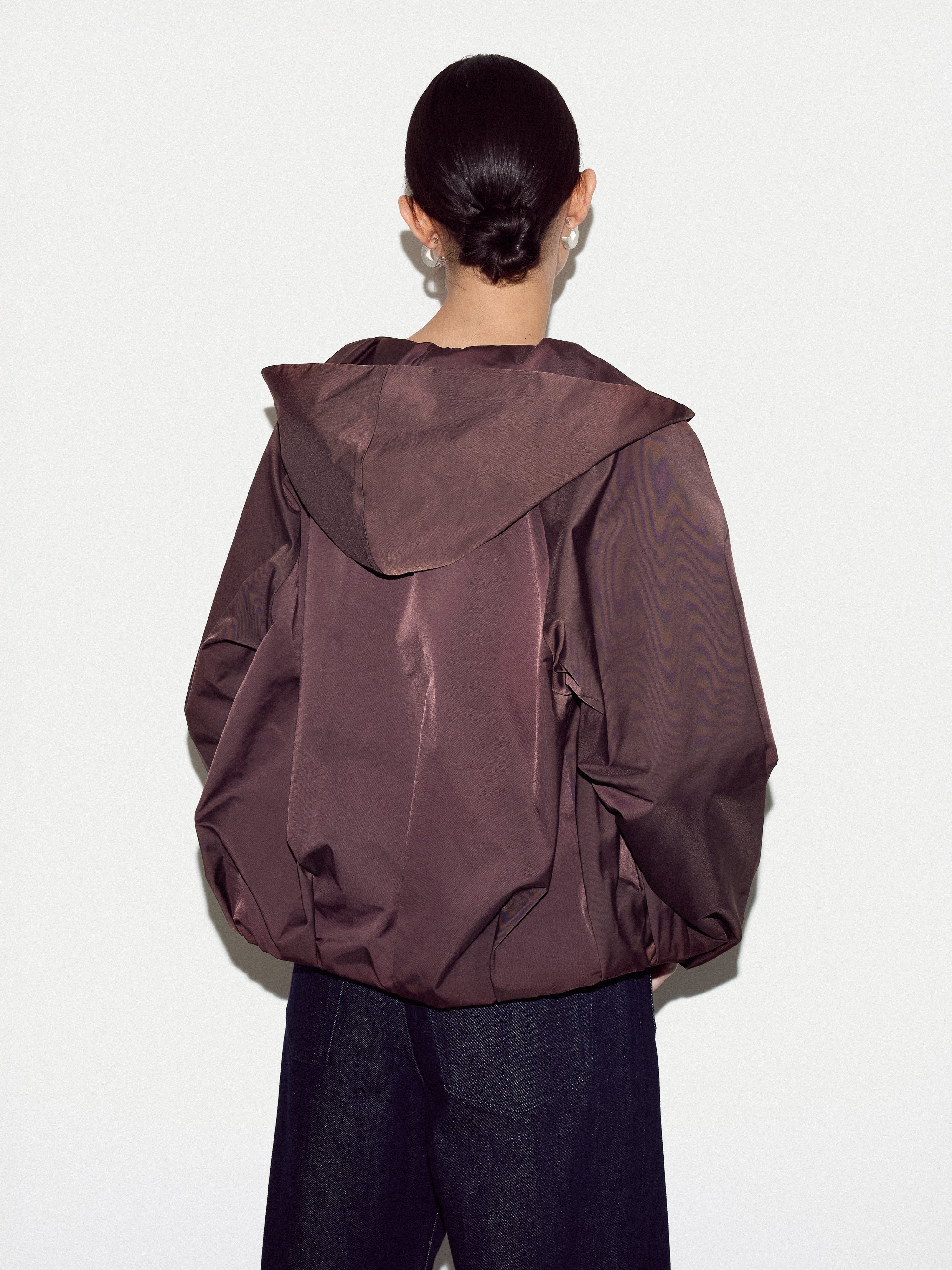 Hooded Bomber Jacket | Purple - Image 6