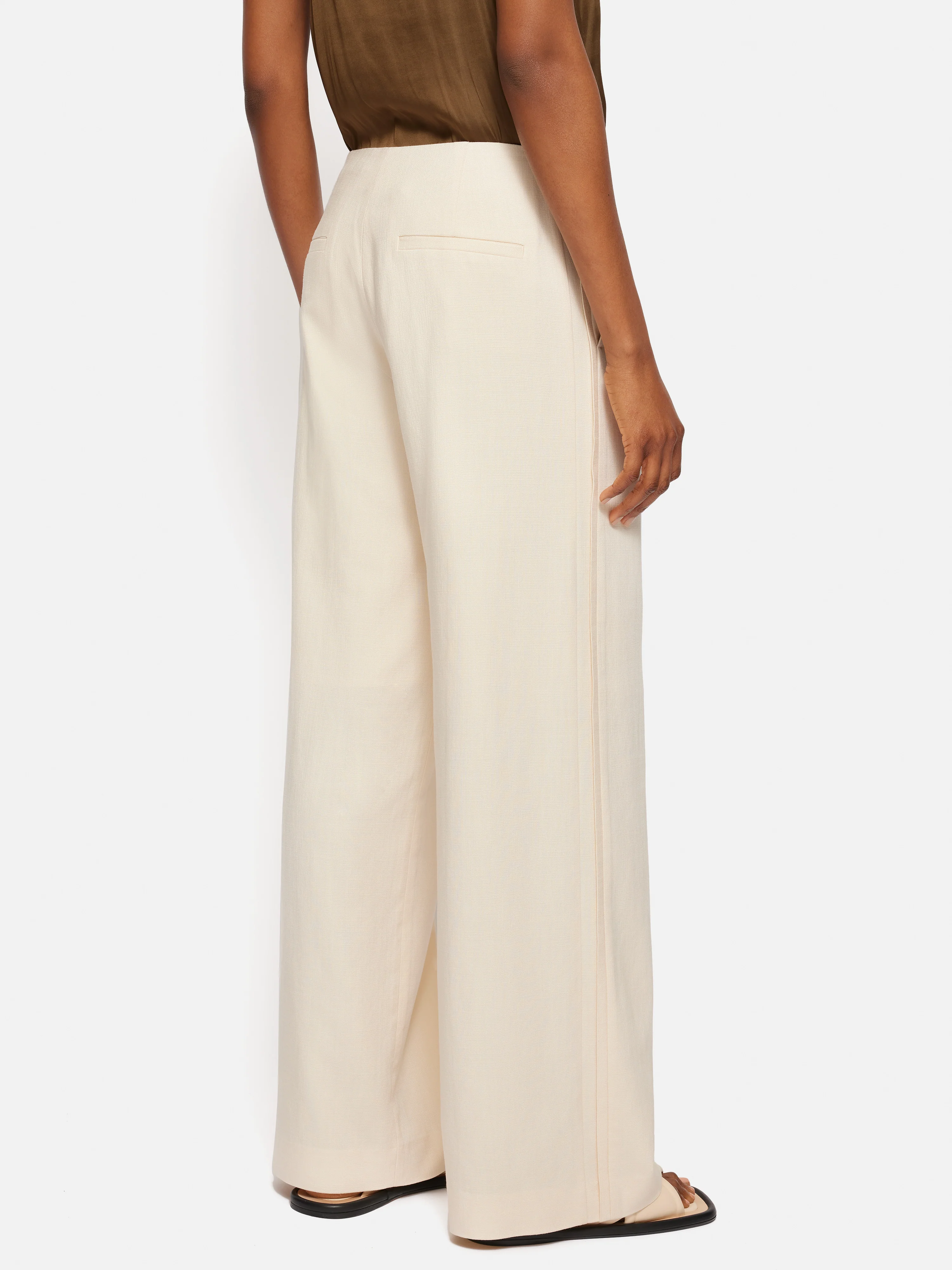 Hopsack Tux Trouser | Cream - Image 5