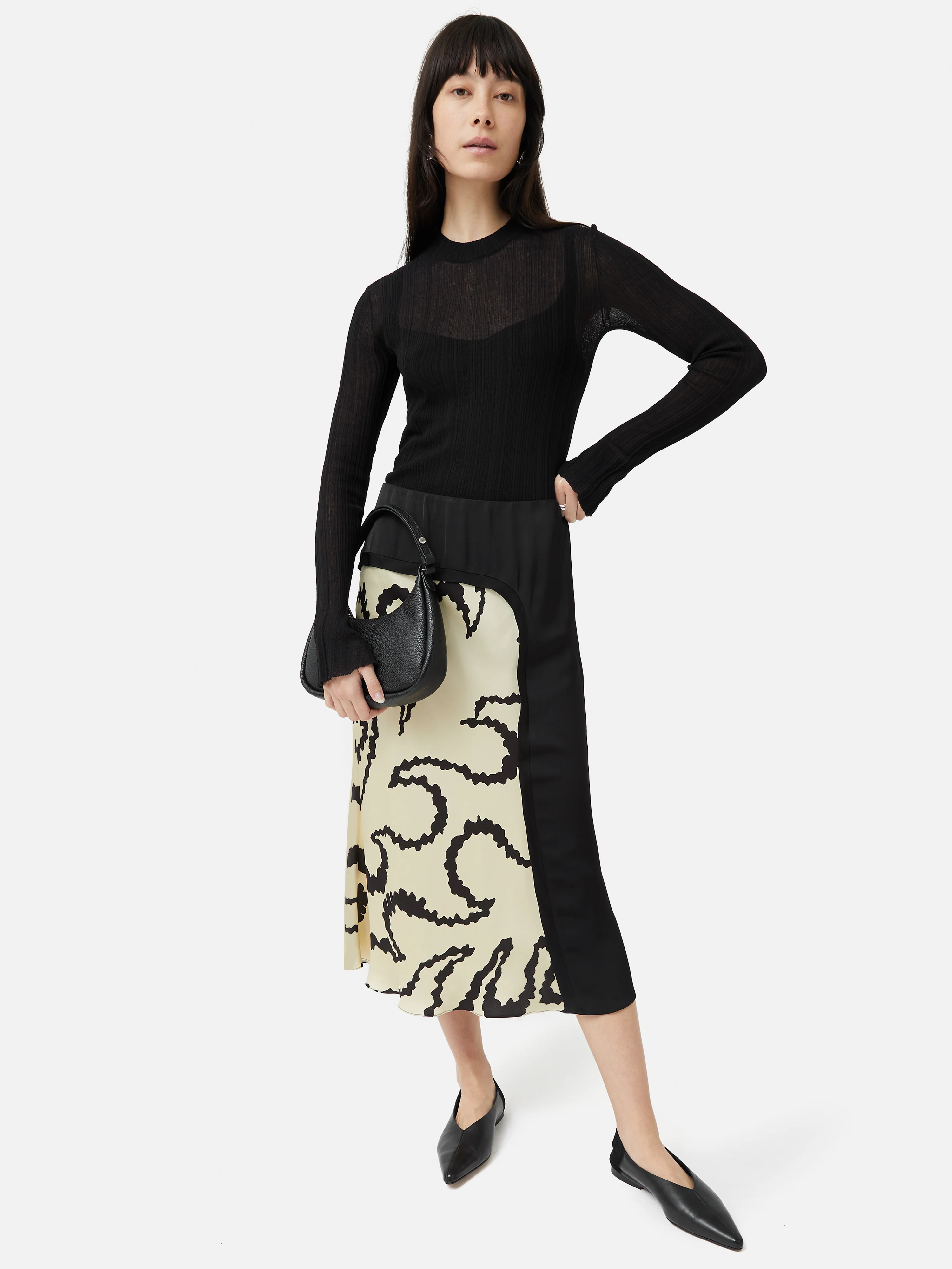 Hydra Coral Midi Skirt | Cream - Image 3