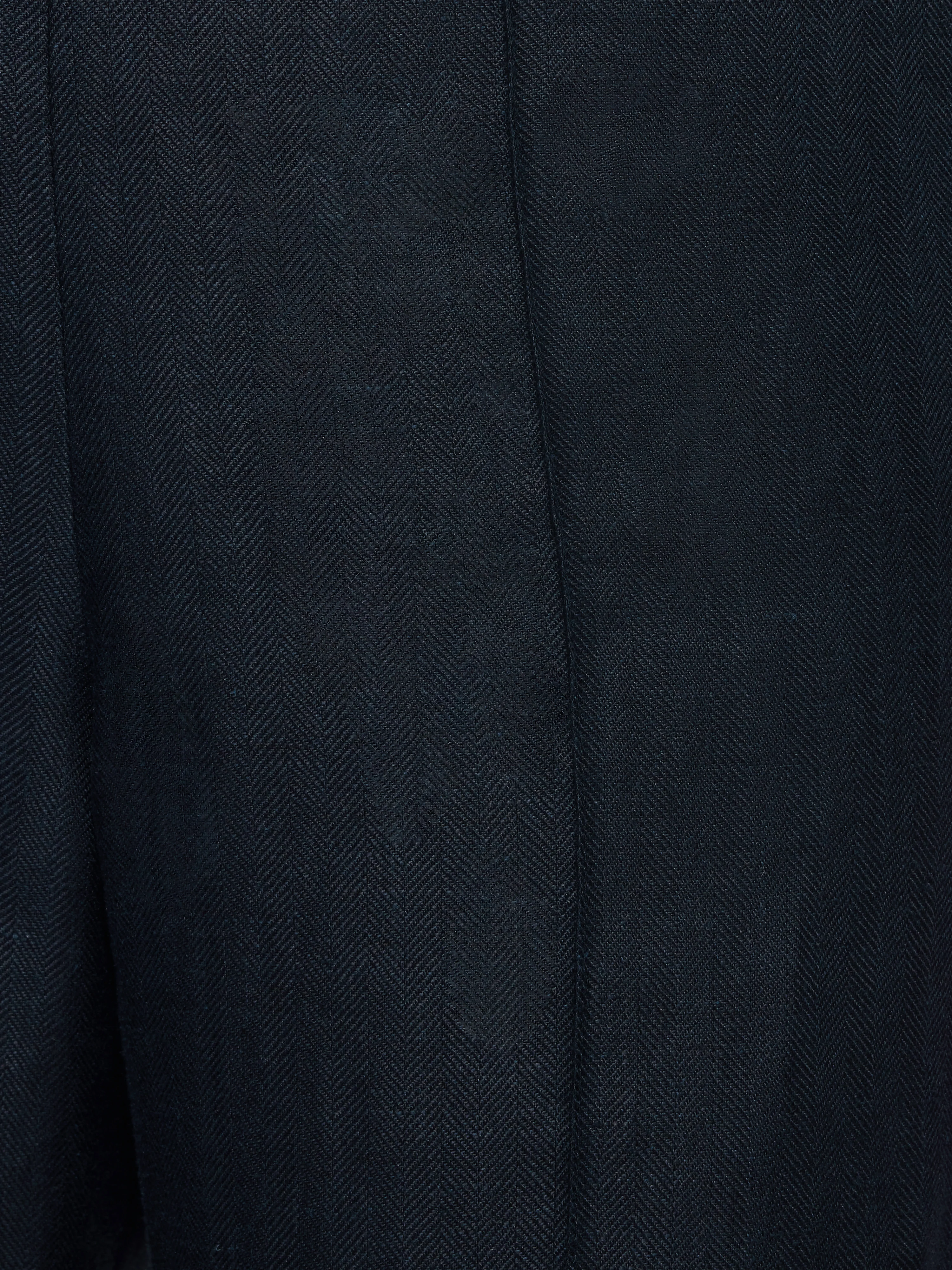 Irish Linen Herringbone Palazzo | Navy - Image 8