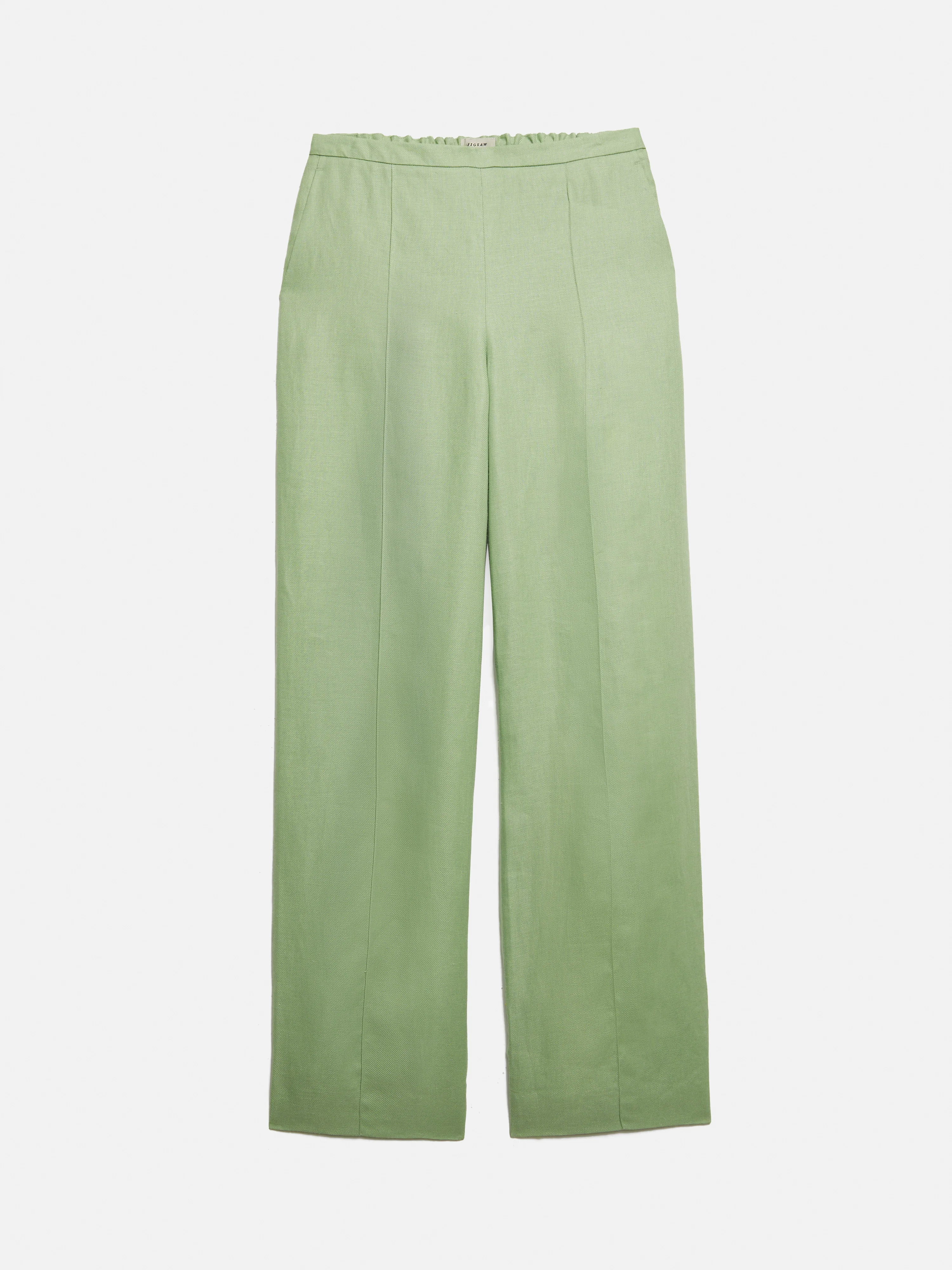 Irish Linen Twill Palazzo Trouser | Green - Image 8