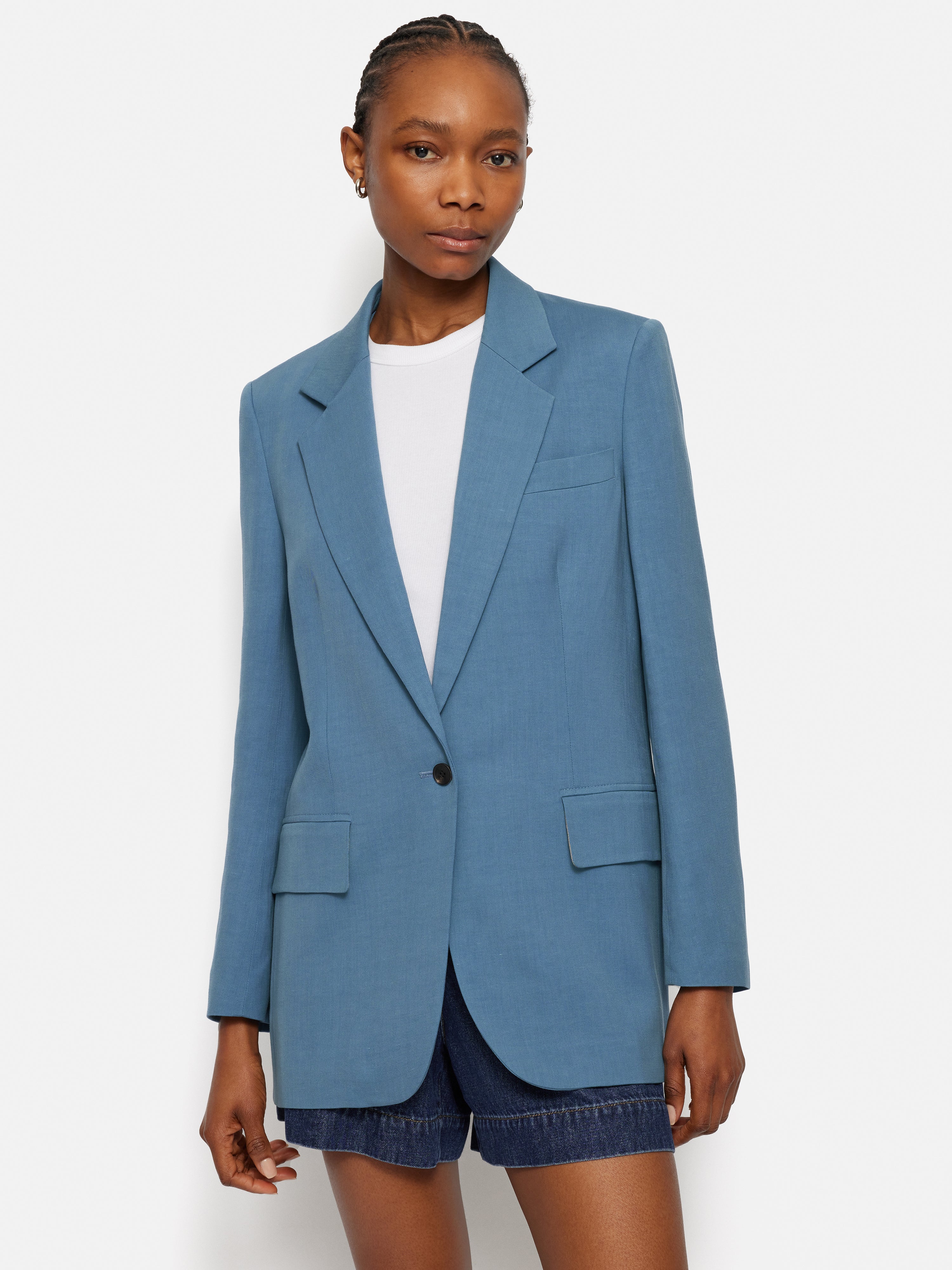 Italian Linen Gibson Blazer | Blue - Image 5