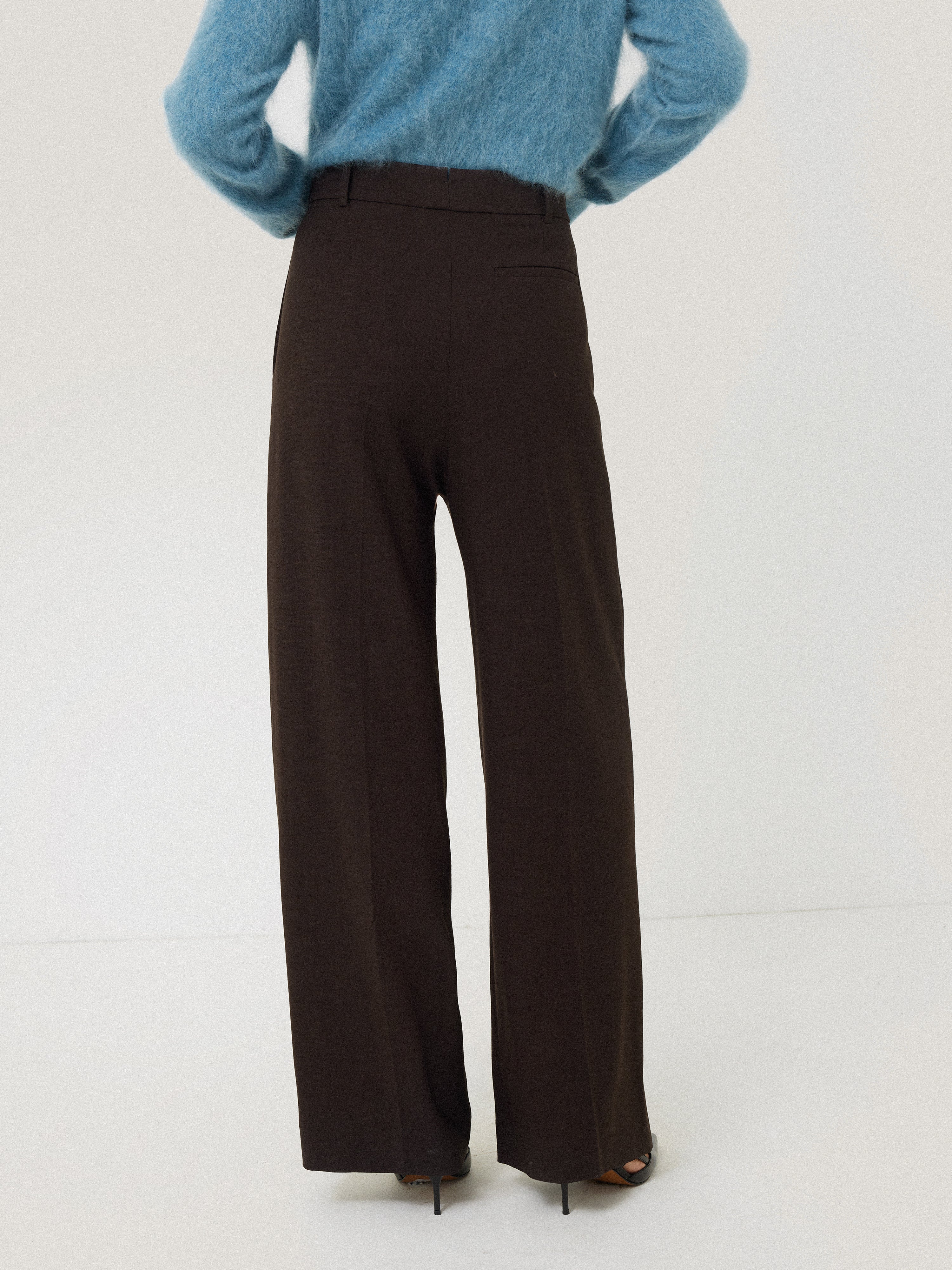 Kemp Crosshatch Trouser | Brown - Image 5