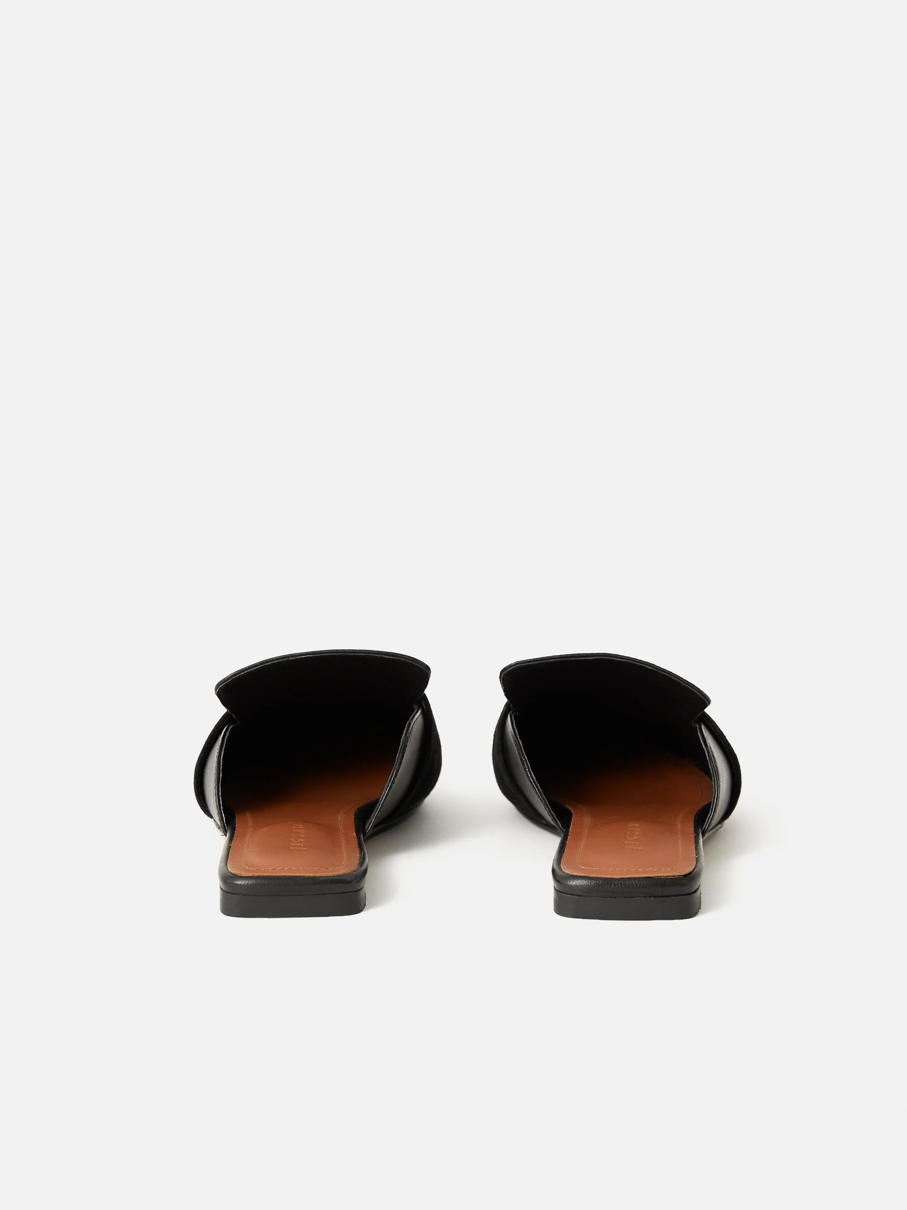 Leather Backless Loafer | Black - Image 5