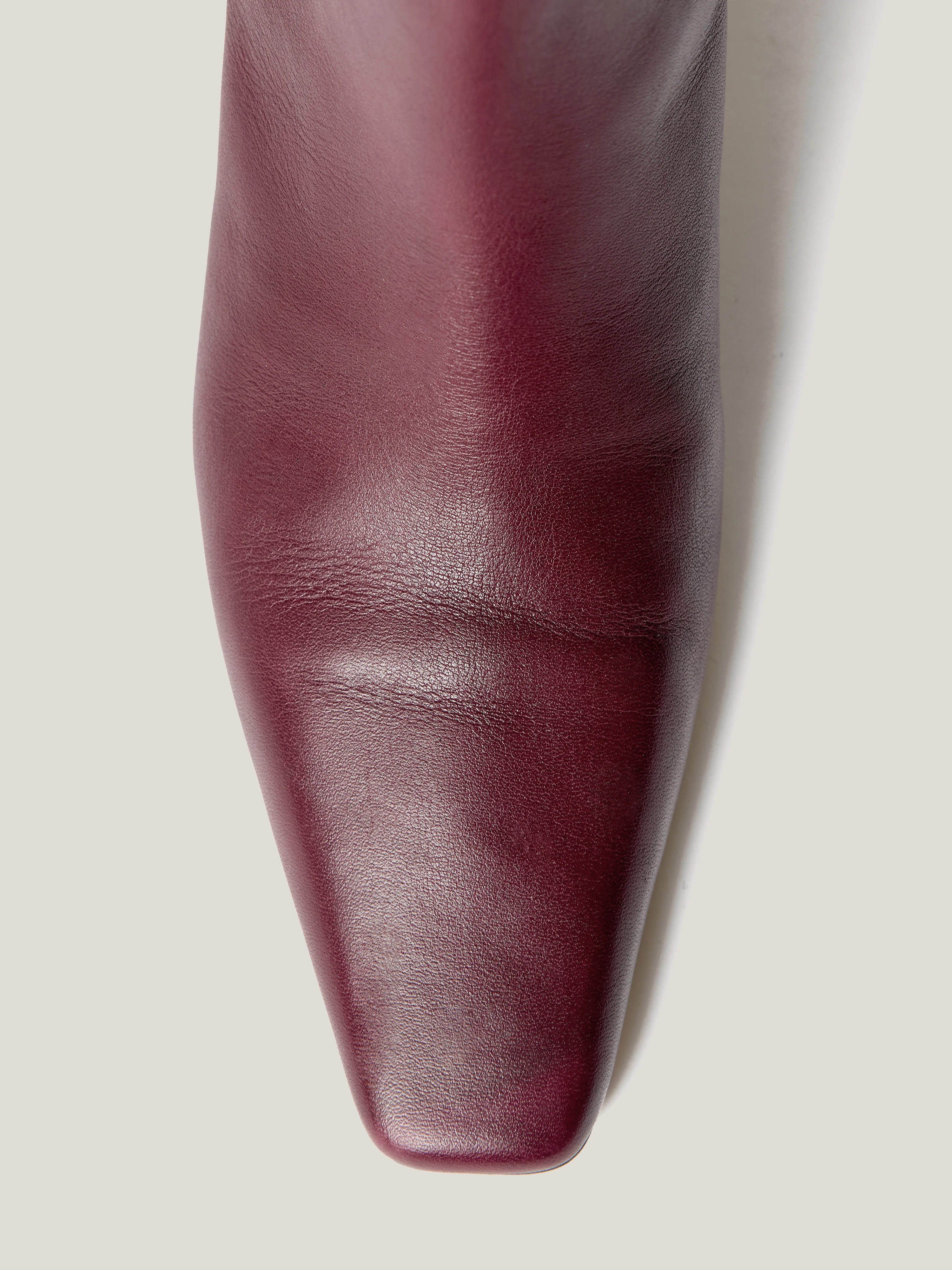 Leather Bobbi Knee High Boot | Burgundy - Image 5