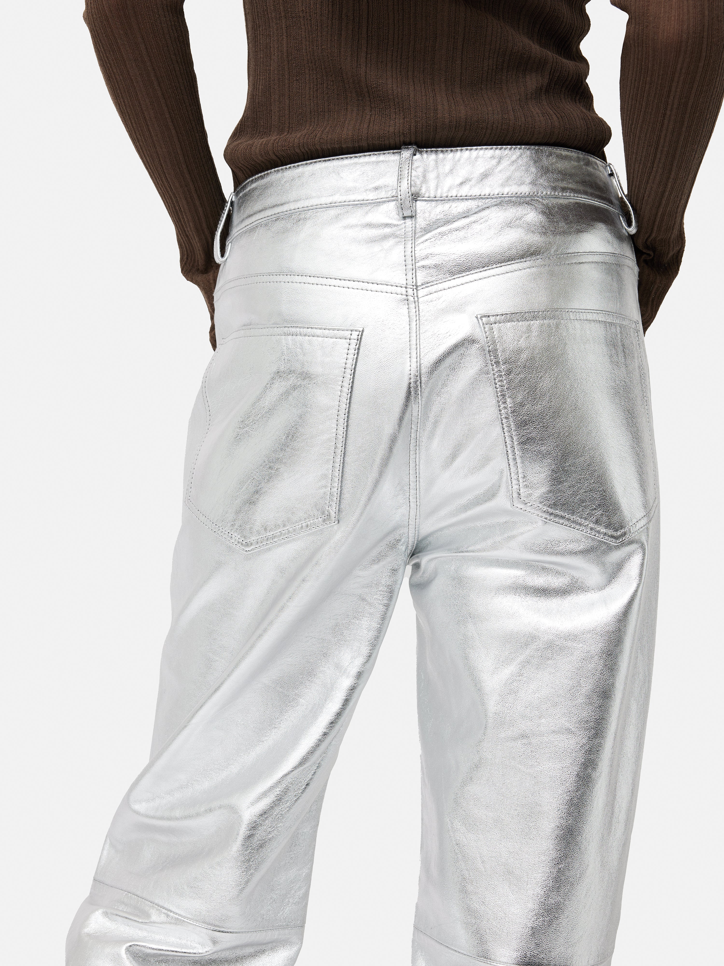 Leather Regent Jean | Silver - Image 4