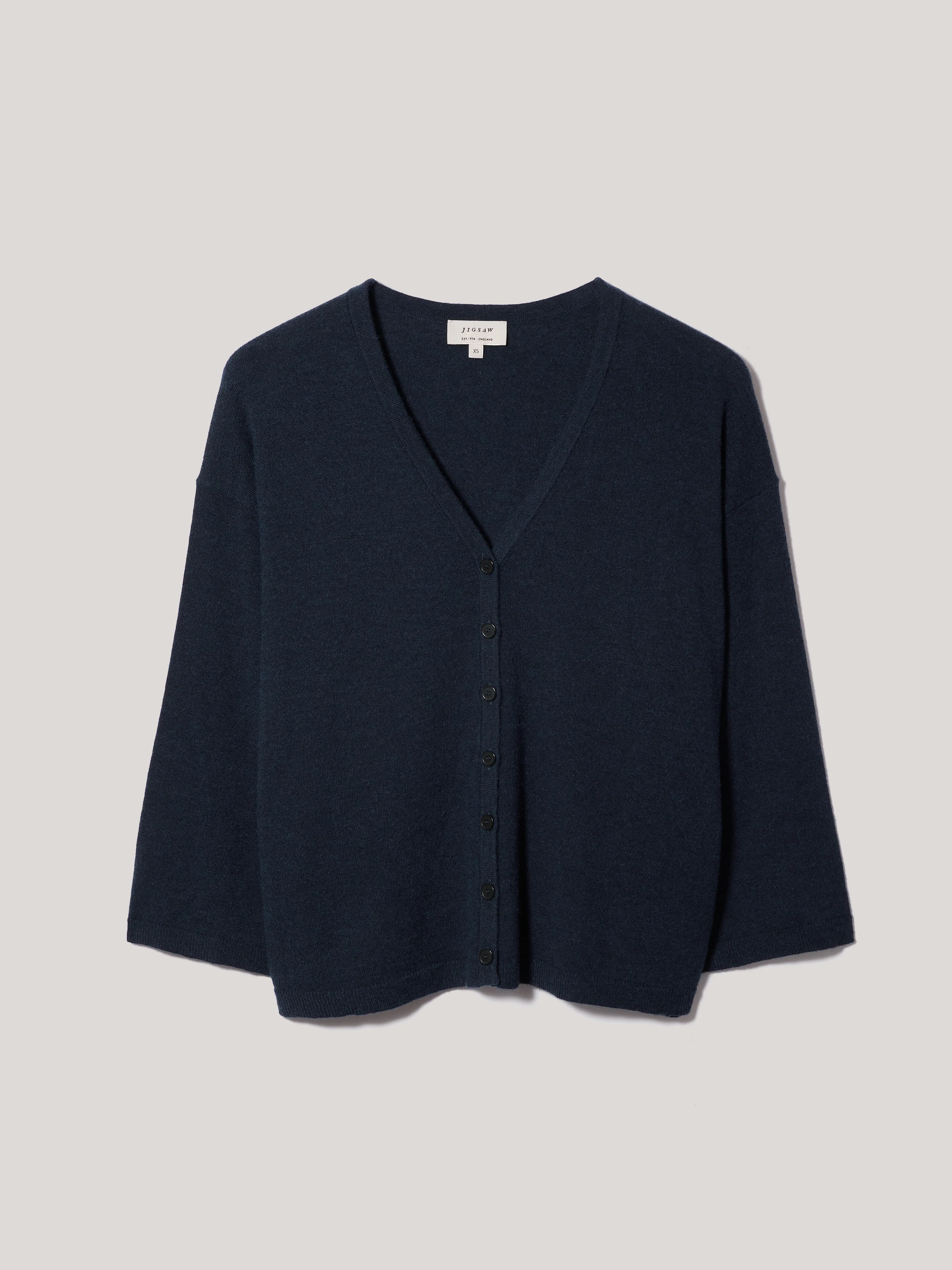 Lightweight V Neck Cardigan | Navy - Image 7