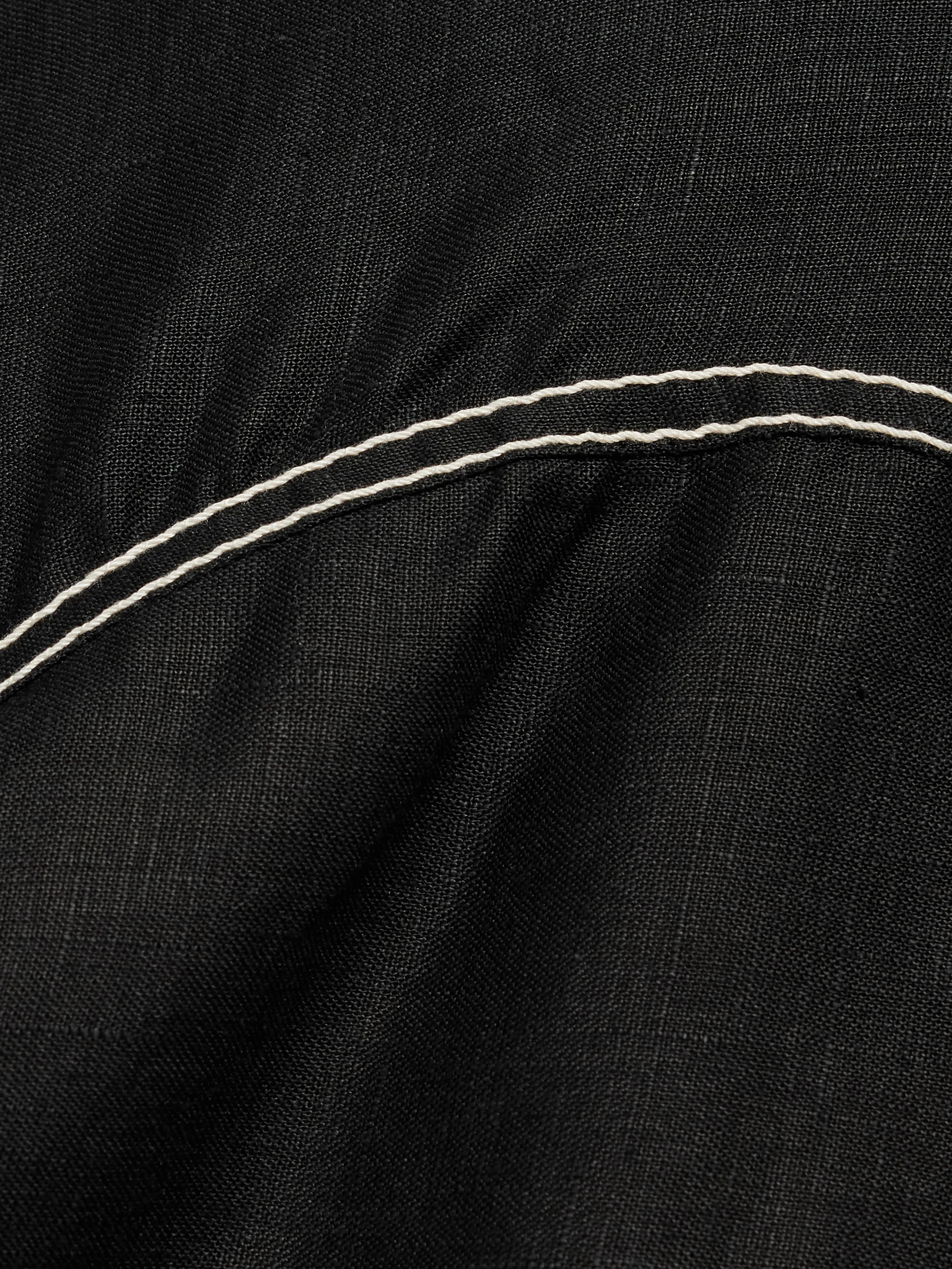 Linen Bias Cut Midi Skirt | Black - Image 7
