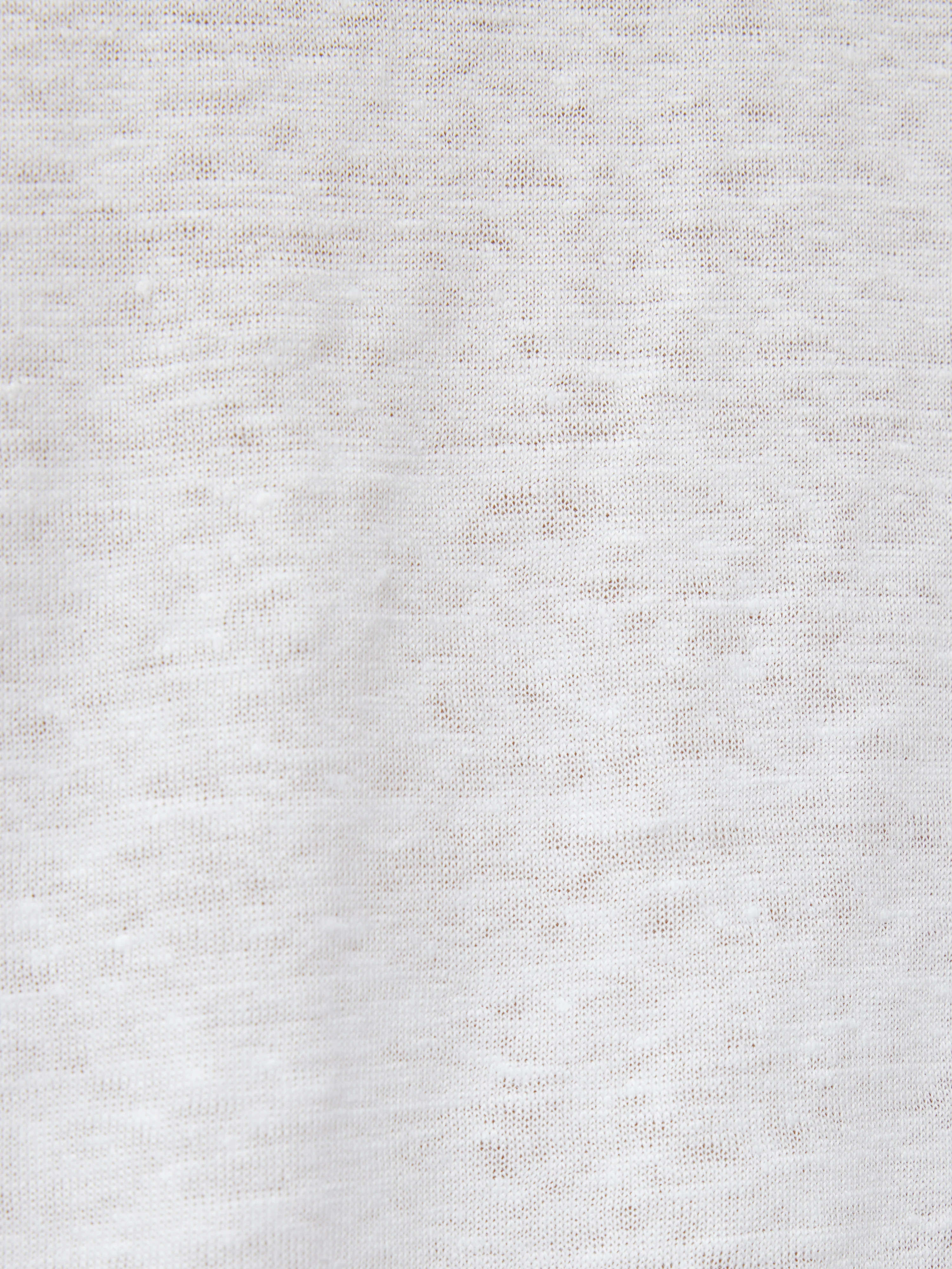 Linen Blythe Half Sleeve Tee | White - Image 7