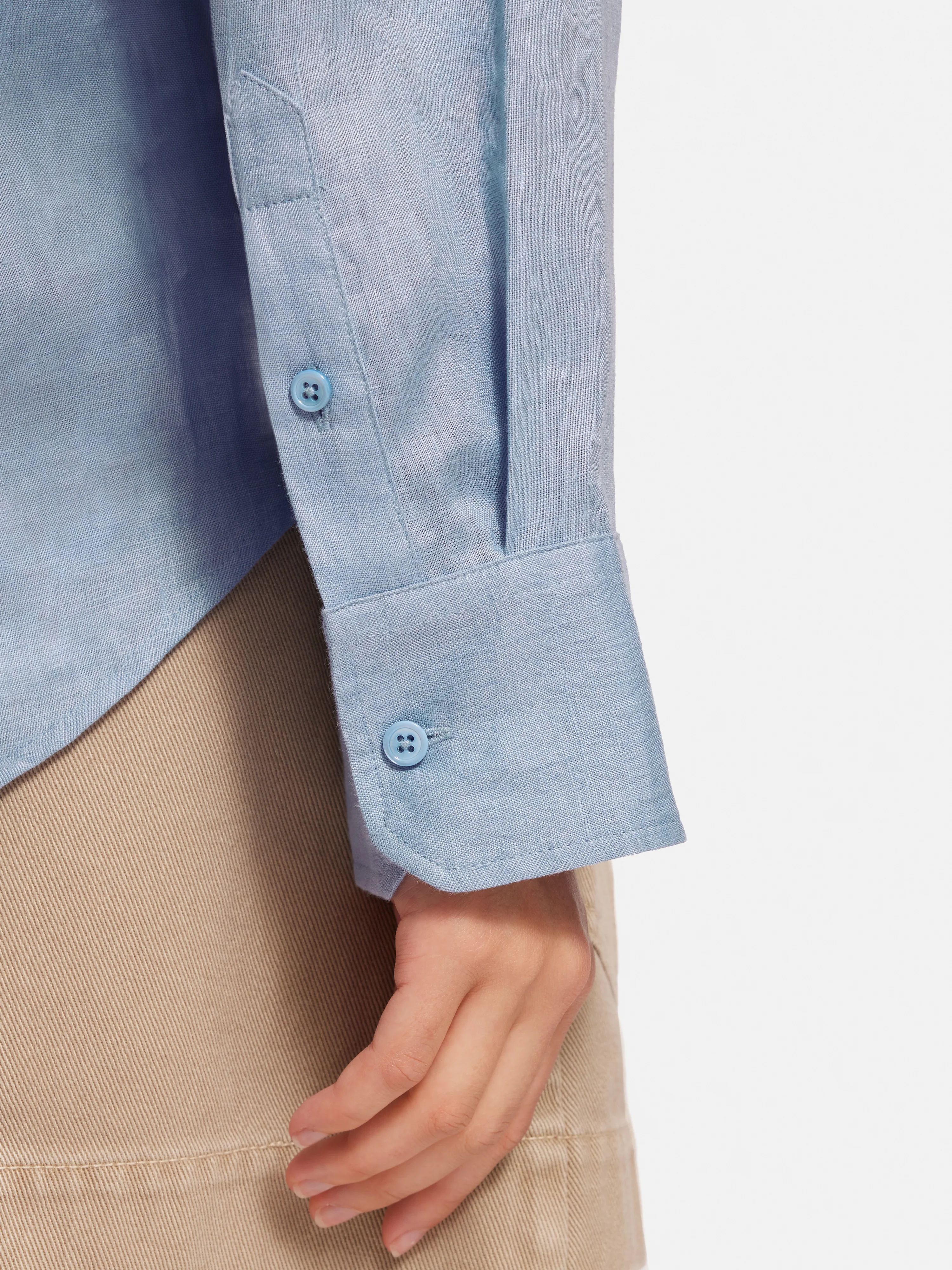 Linen Casual Shirt | Blue - Image 5