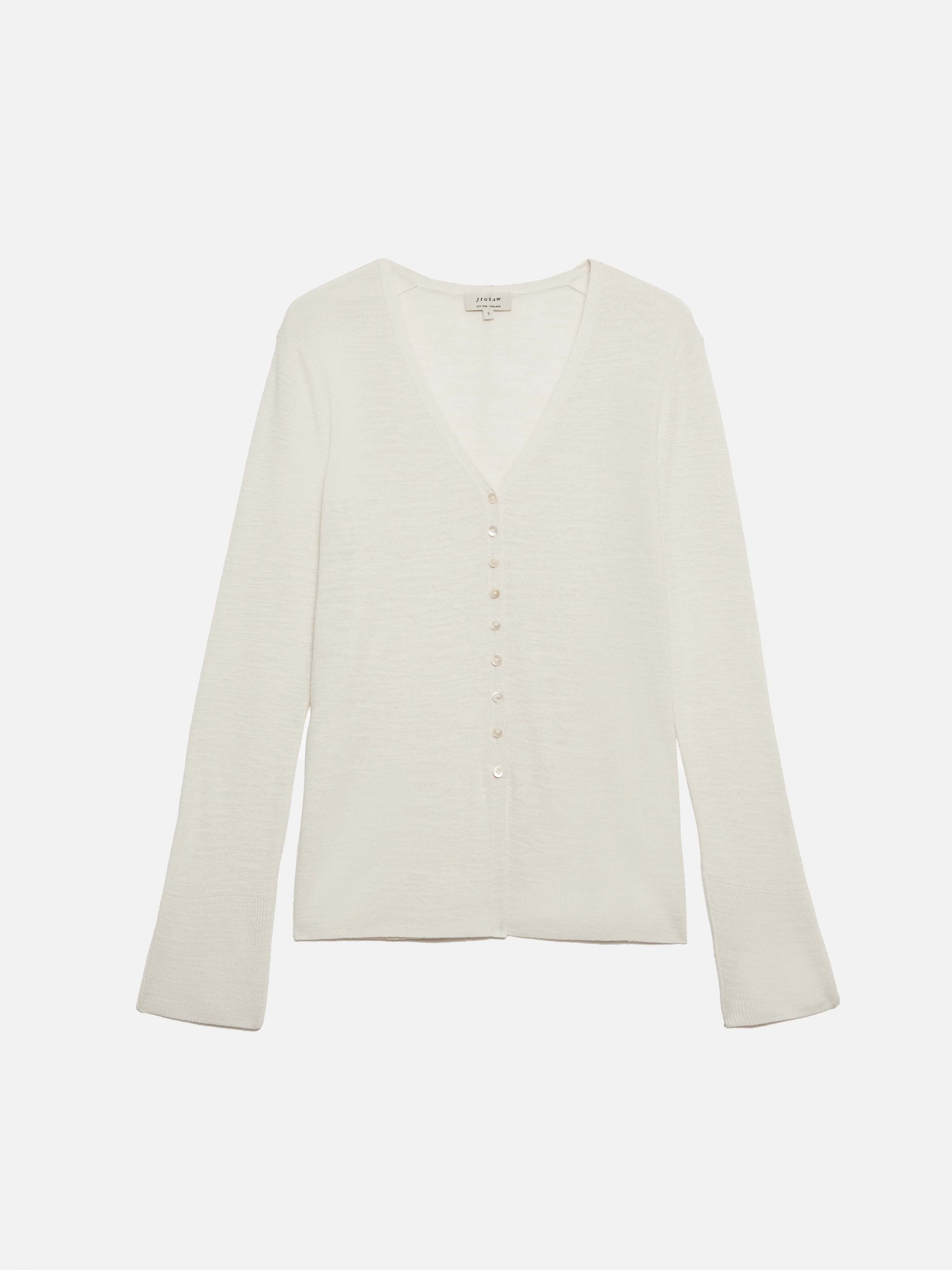 Linen Cotton Cardigan | Ivory - Image 8