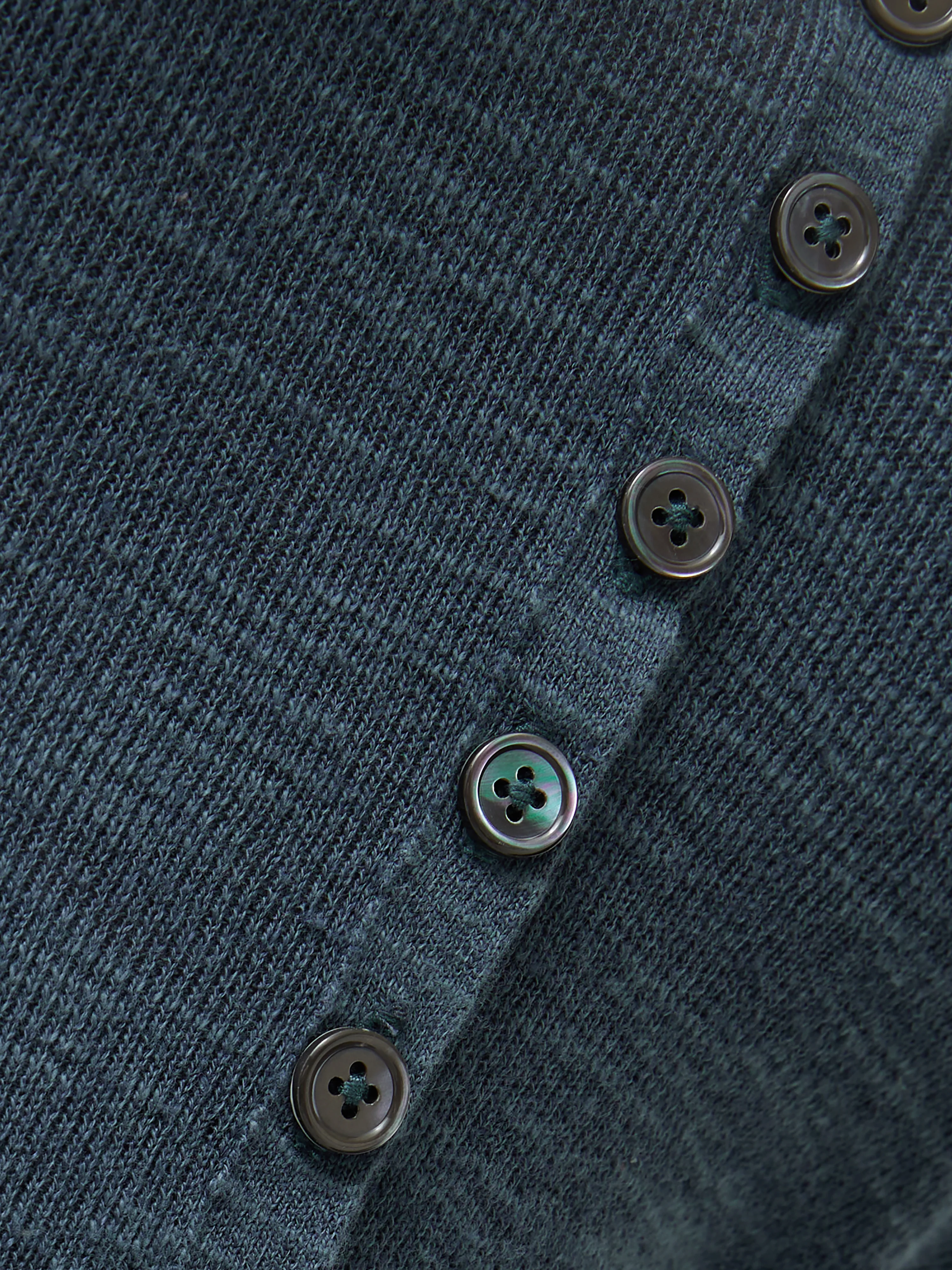 Linen Cotton Cardigan | Mineral Blue - Image 8