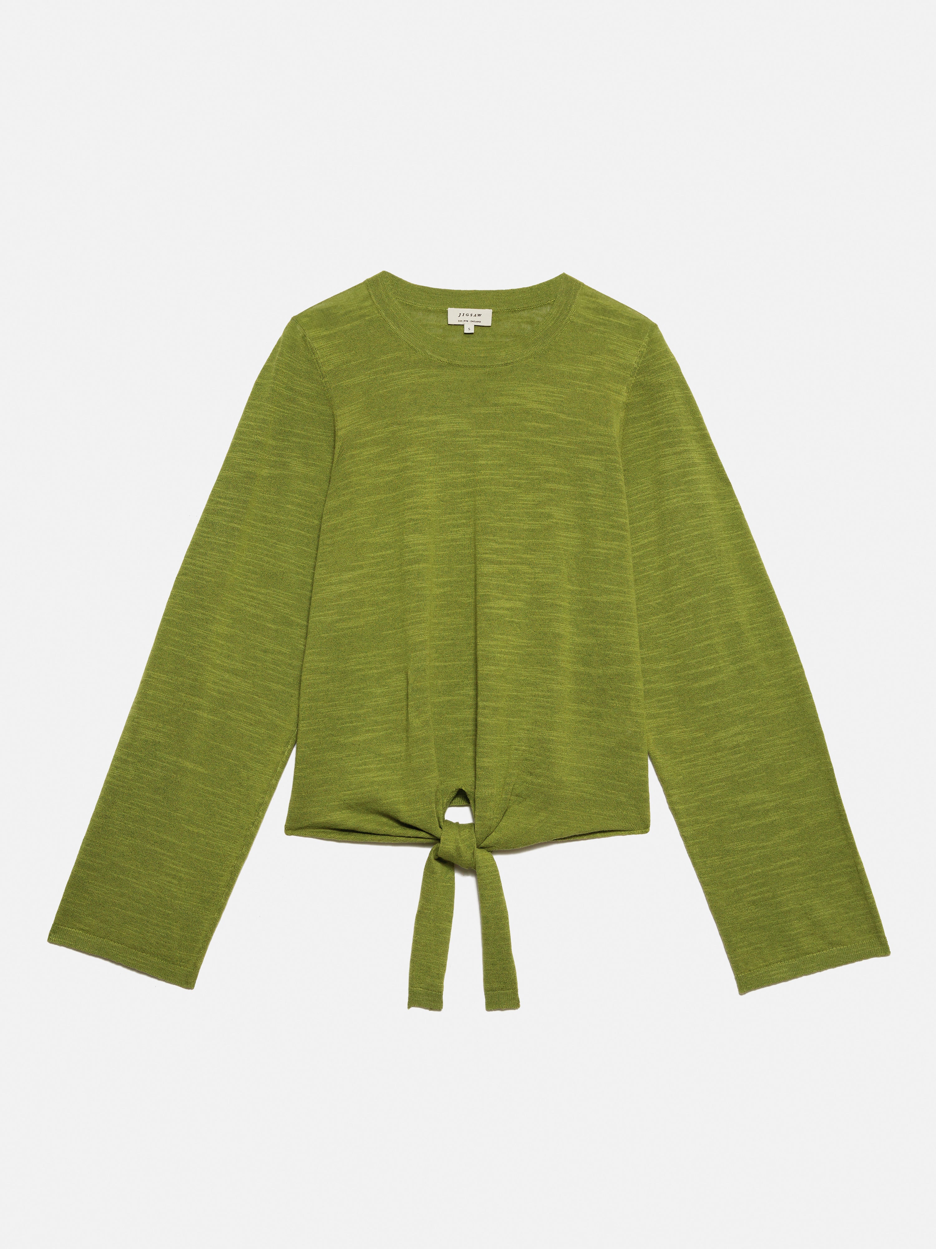 Linen Cotton Tie Top | Green - Image 8