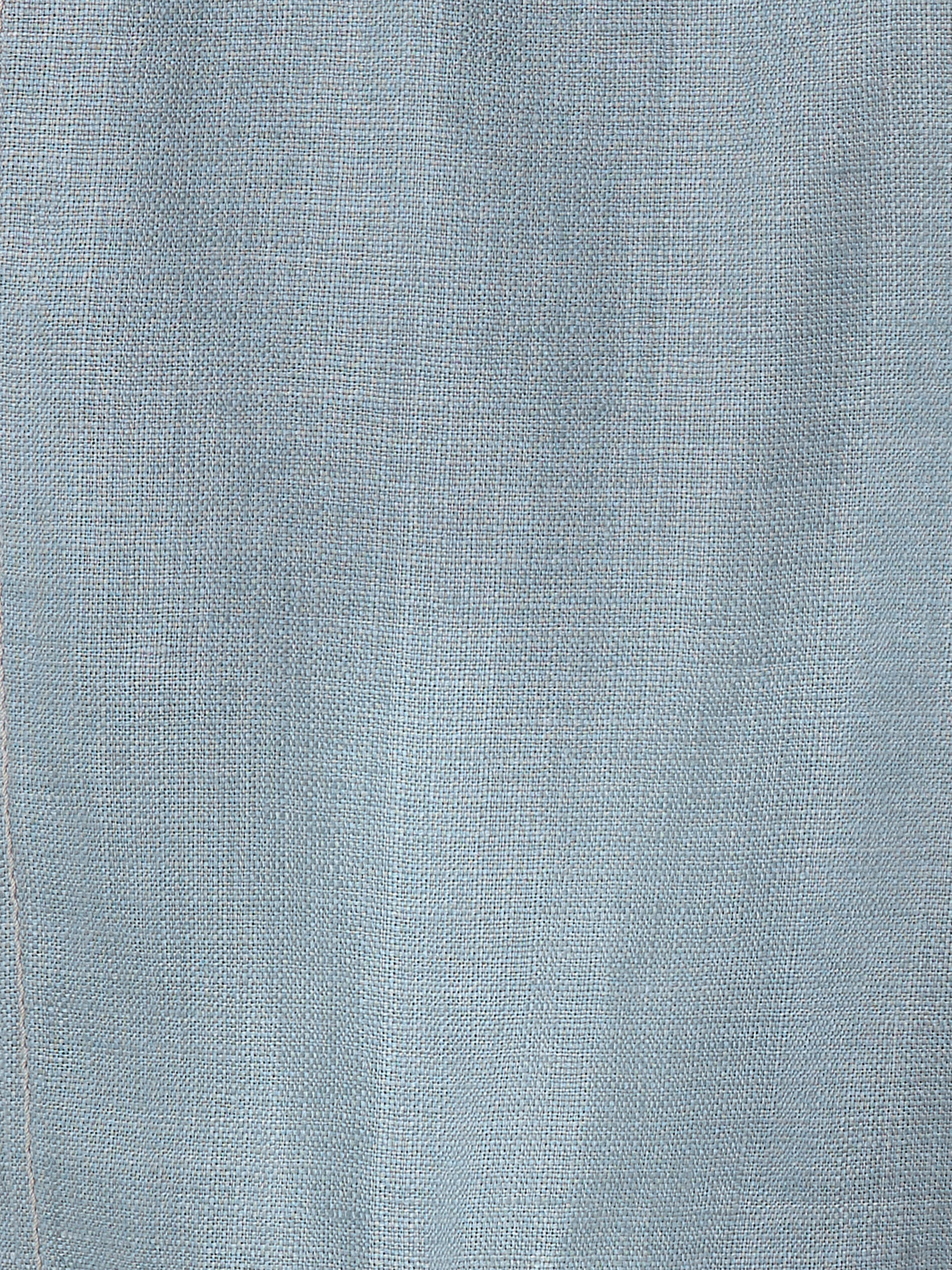 Linen Cropped Utility Jacket | Light Blue - Image 6