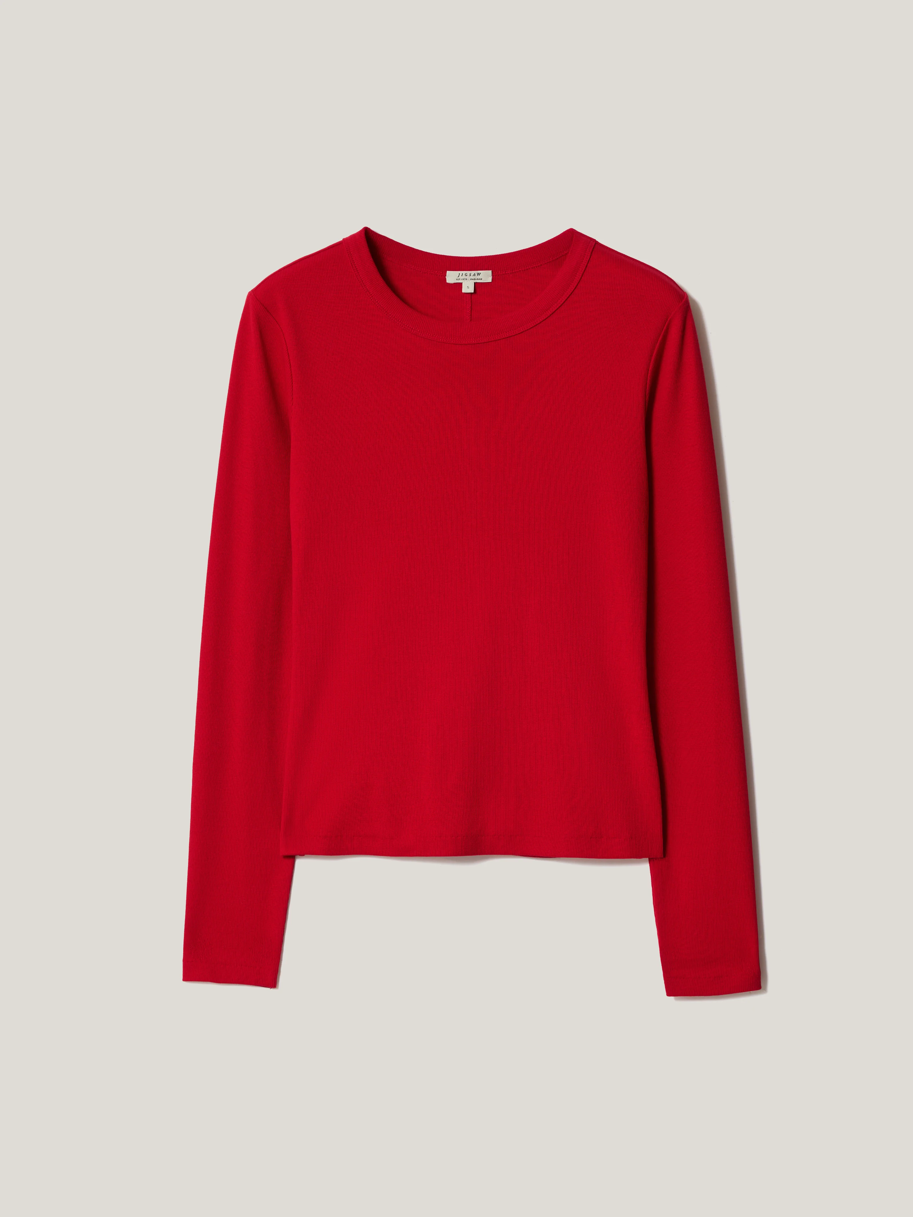 Long Sleeve Fine Cotton Baby T-shirt | Red - Image 6