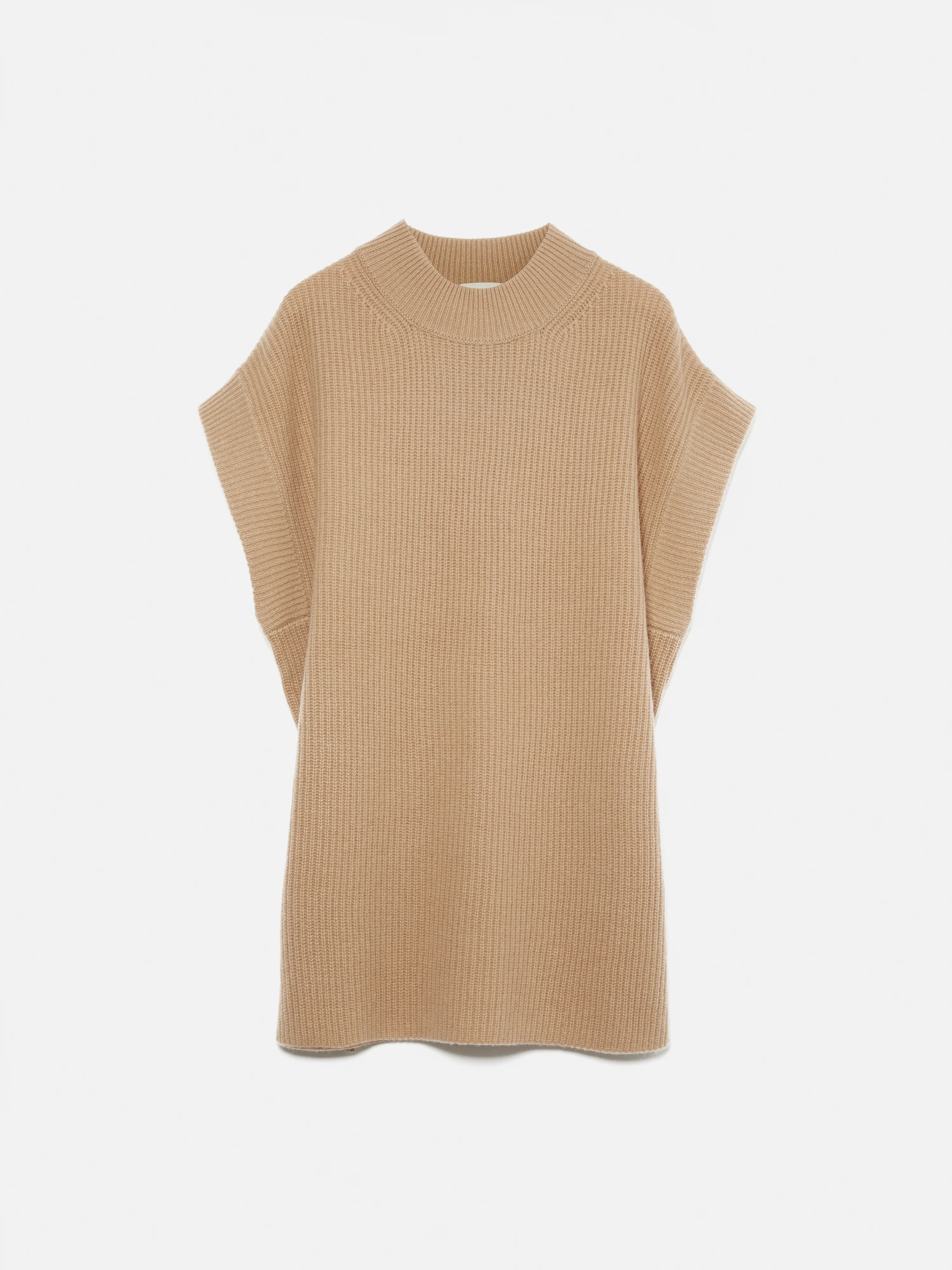 Merino Cashmere Ribbed Tunic | Camel - Image 7