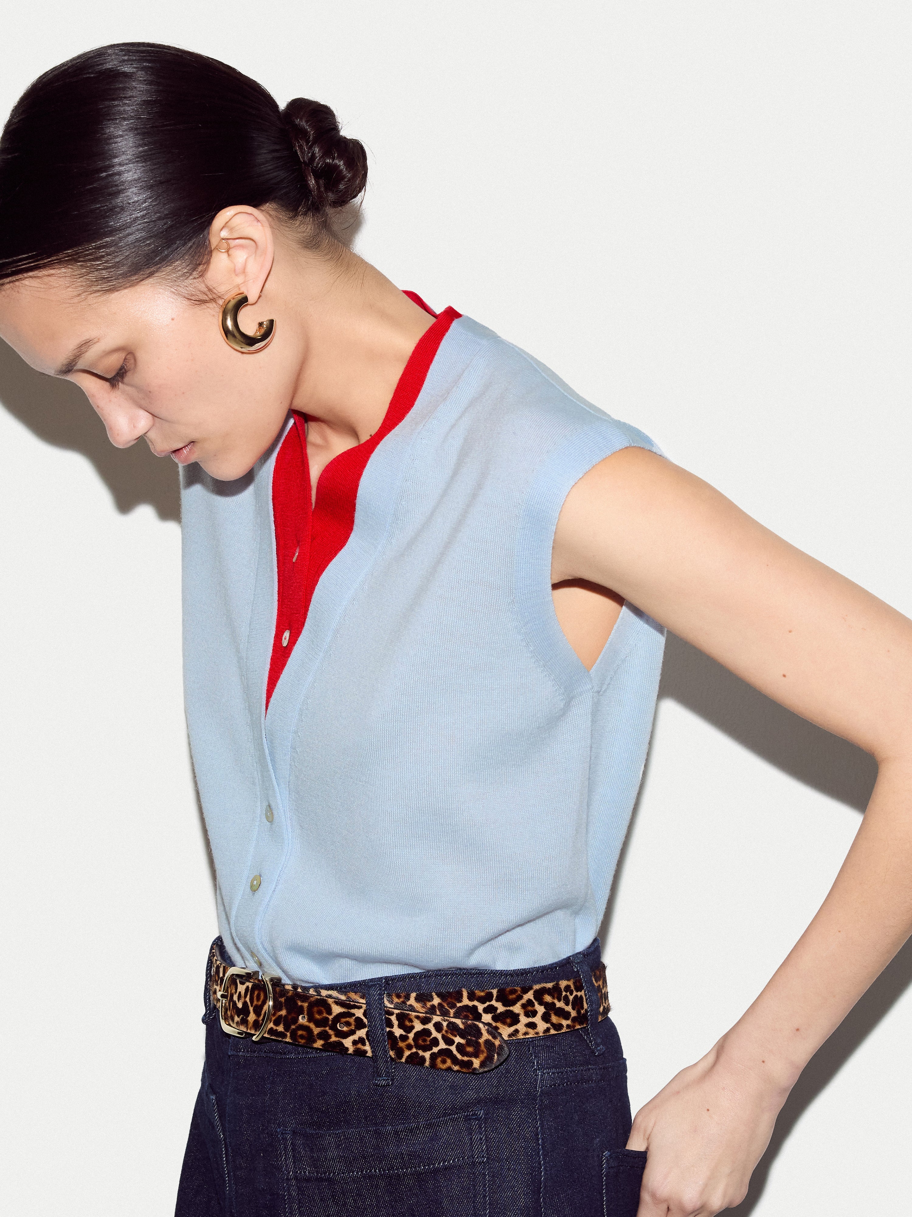 Merino Double Layer Tank | Blue - Image 2