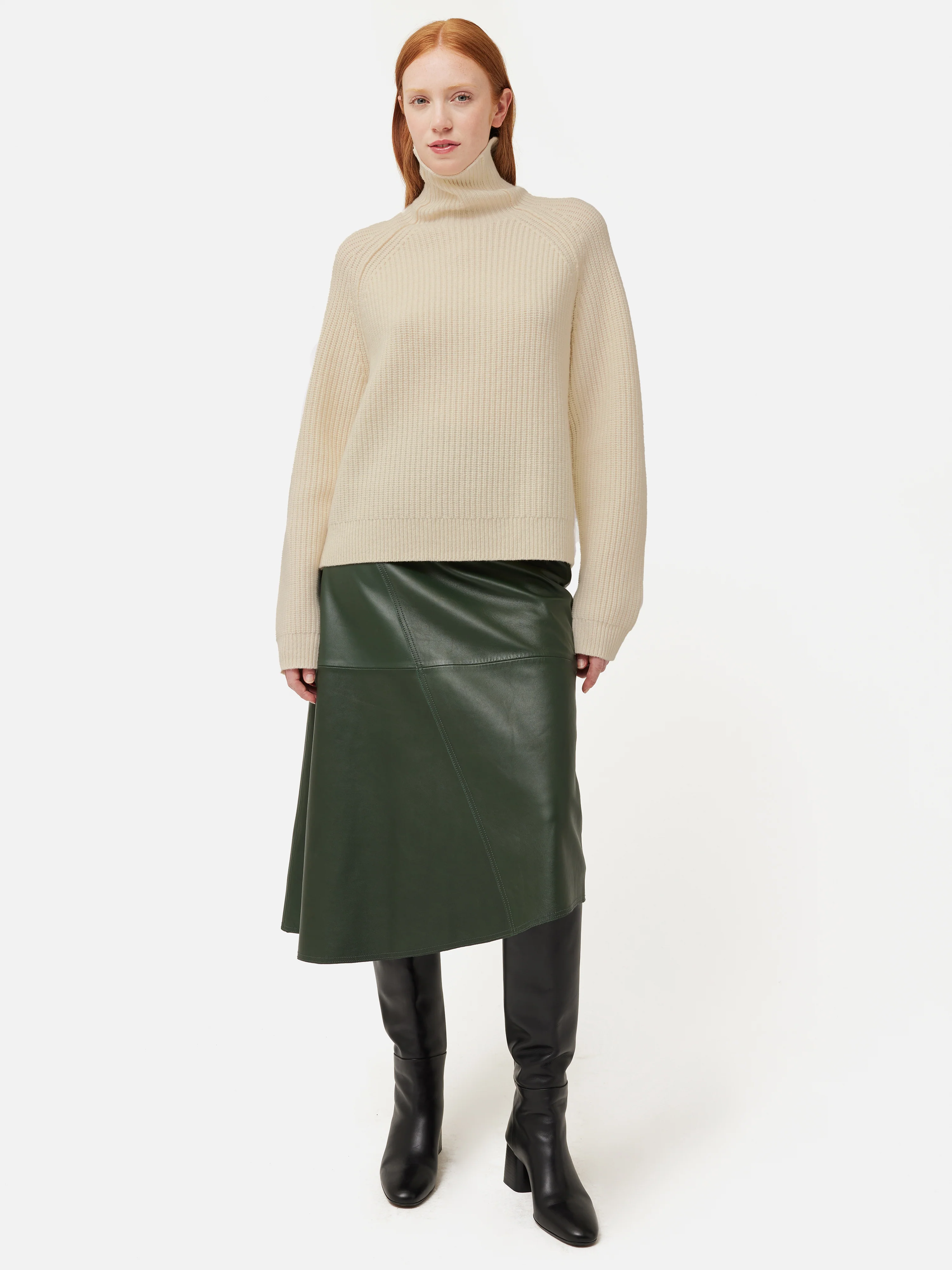 Merino Fishermans Rib Jumper | Cream - Image 6