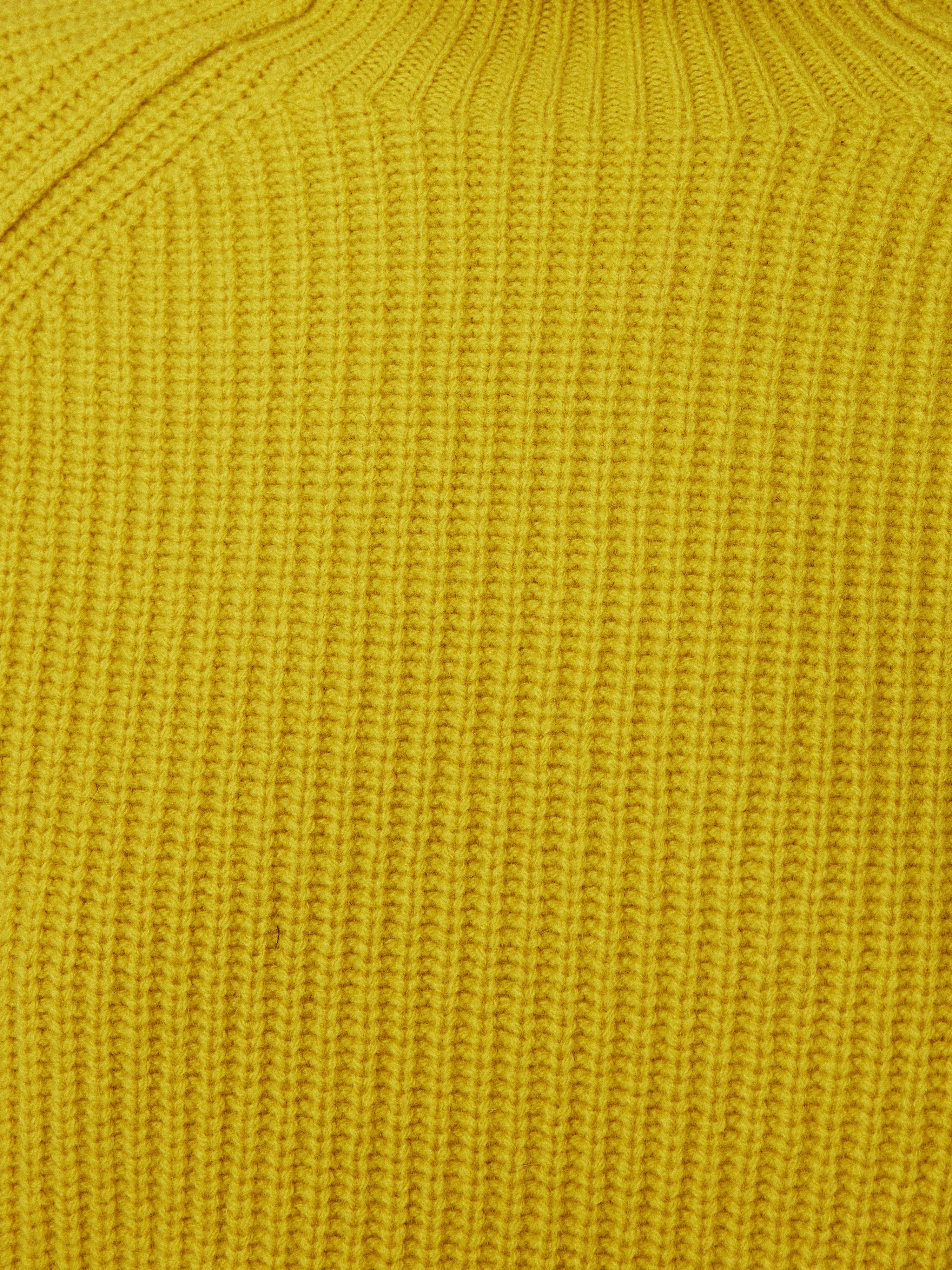 Merino Fishermans Rib Jumper | Mustard - Image 7