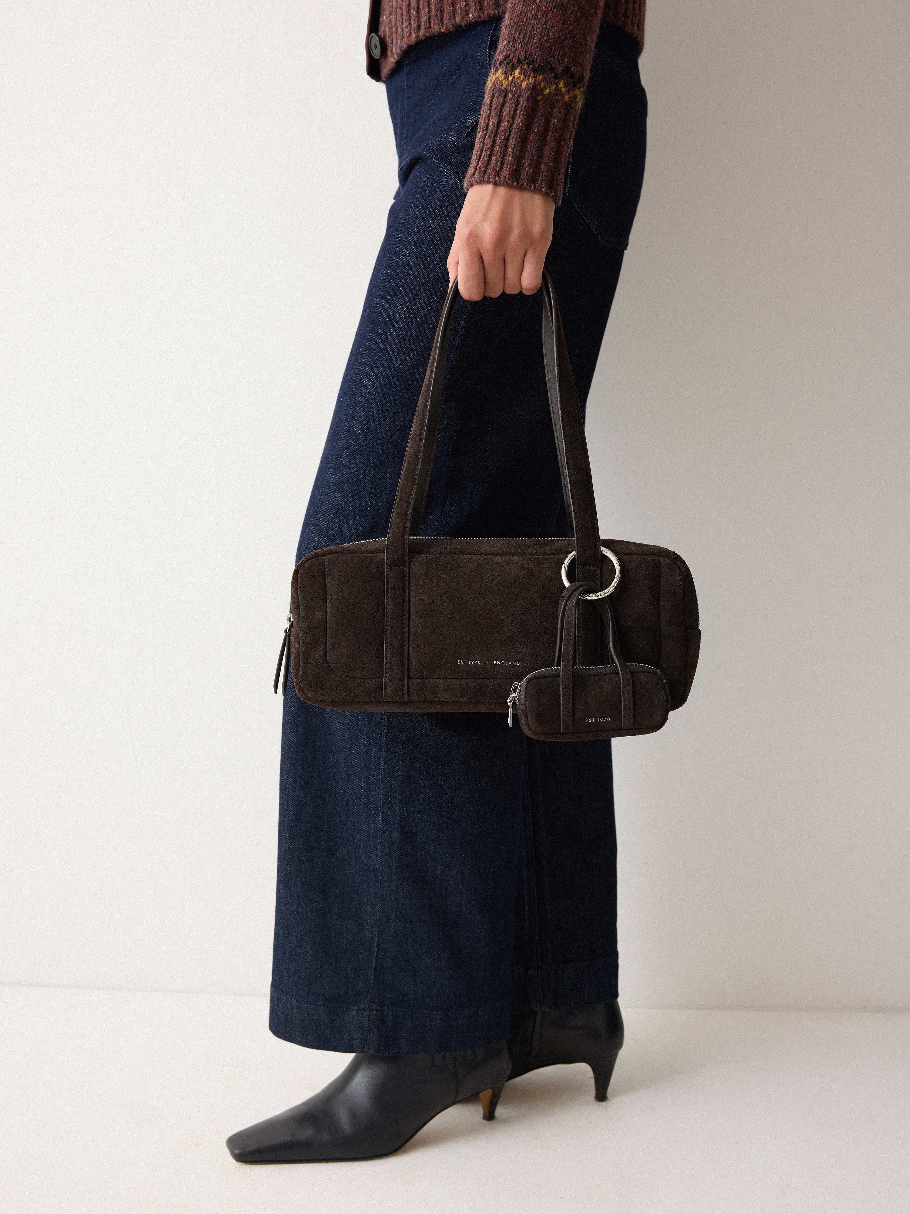 Mini Baguette Bag Charm | Brown
