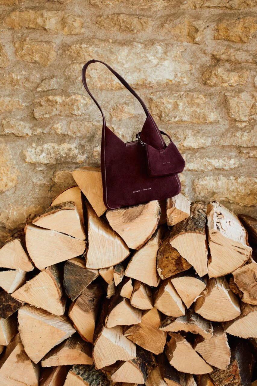 Mini Heckfield Bag Charm | Burgundy - Image 2