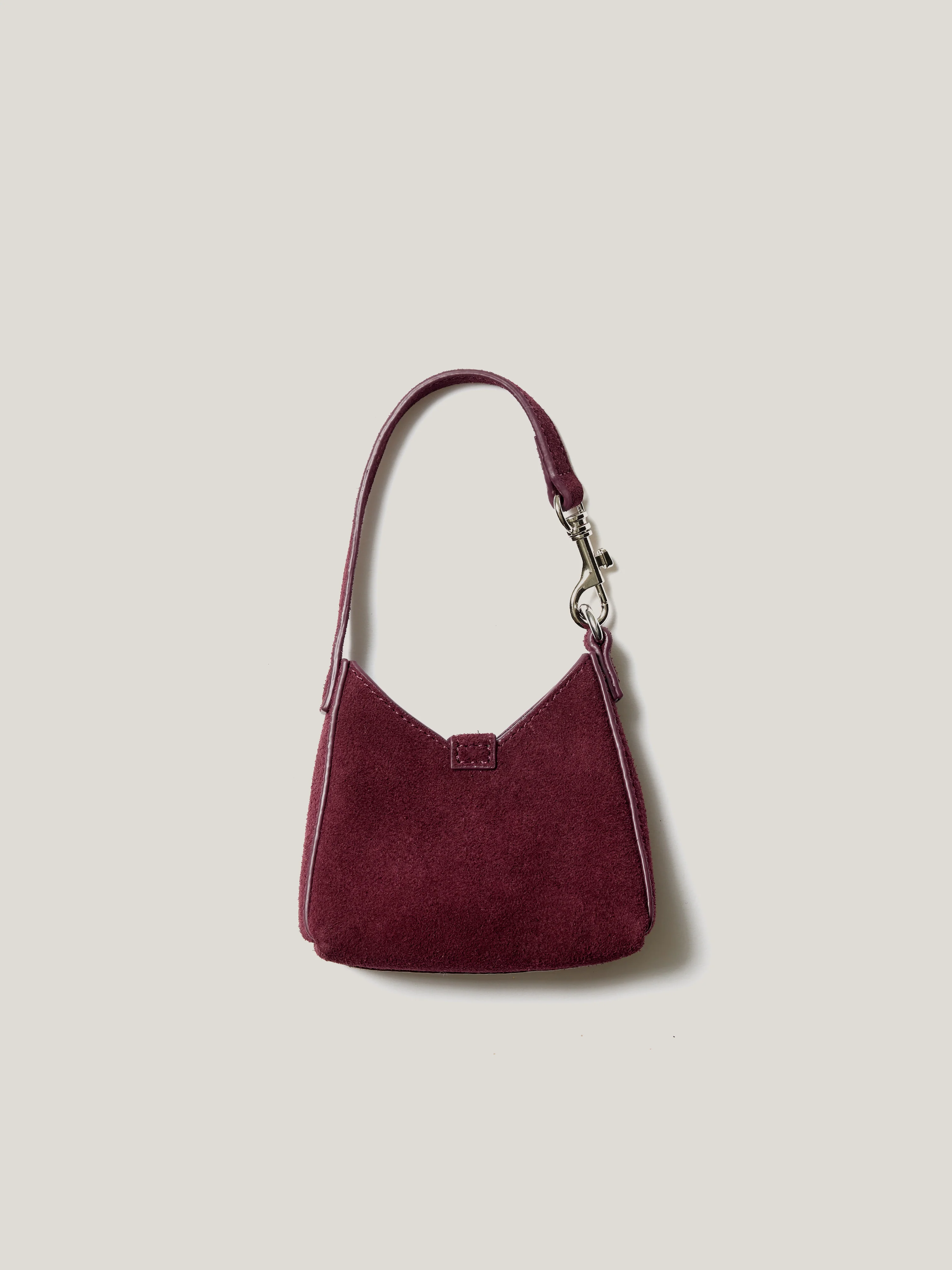 Mini Heckfield Bag Charm | Burgundy - Image 4
