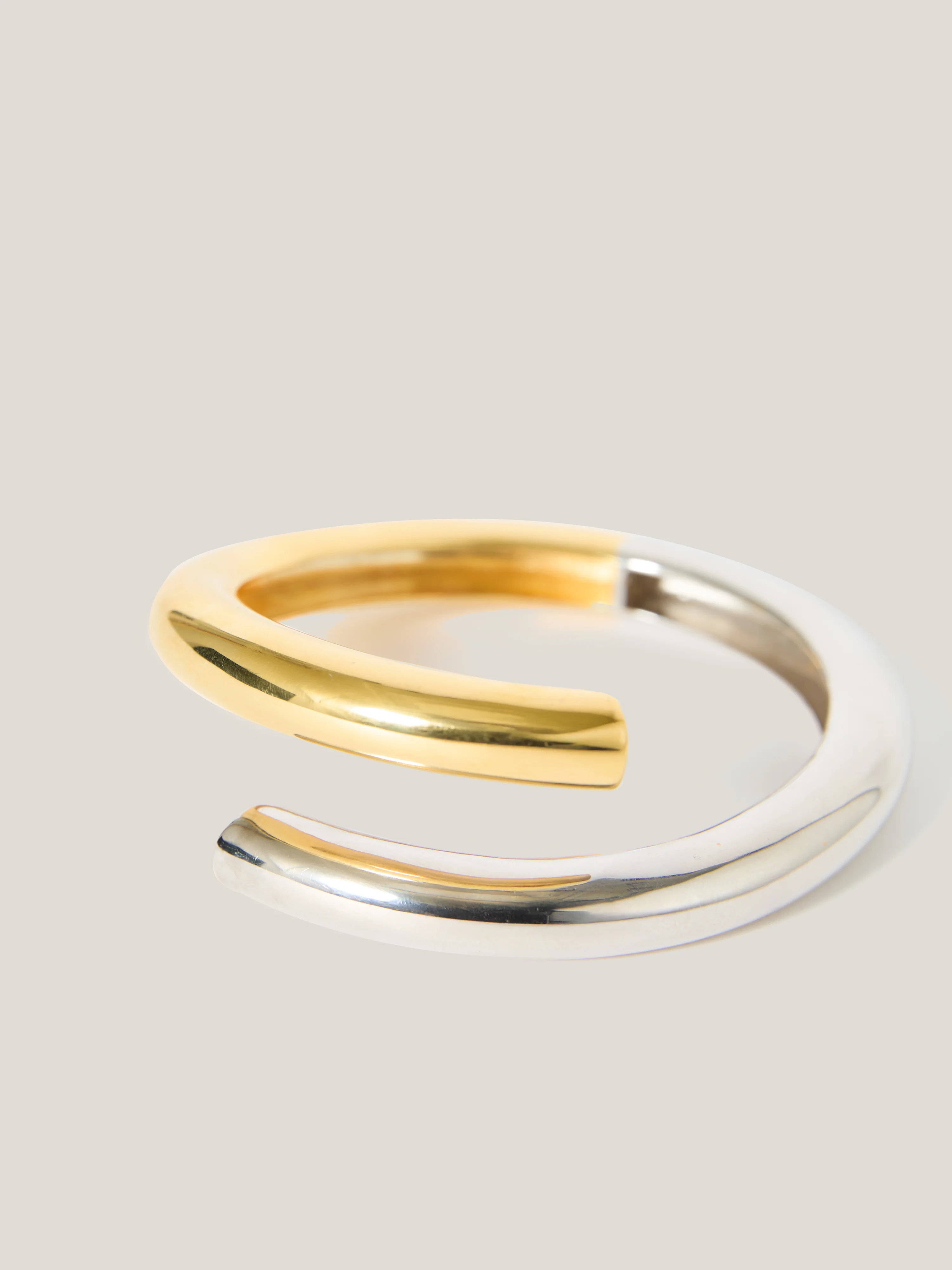 Mixed Metal Wrap Bangle | Multi - Image 2
