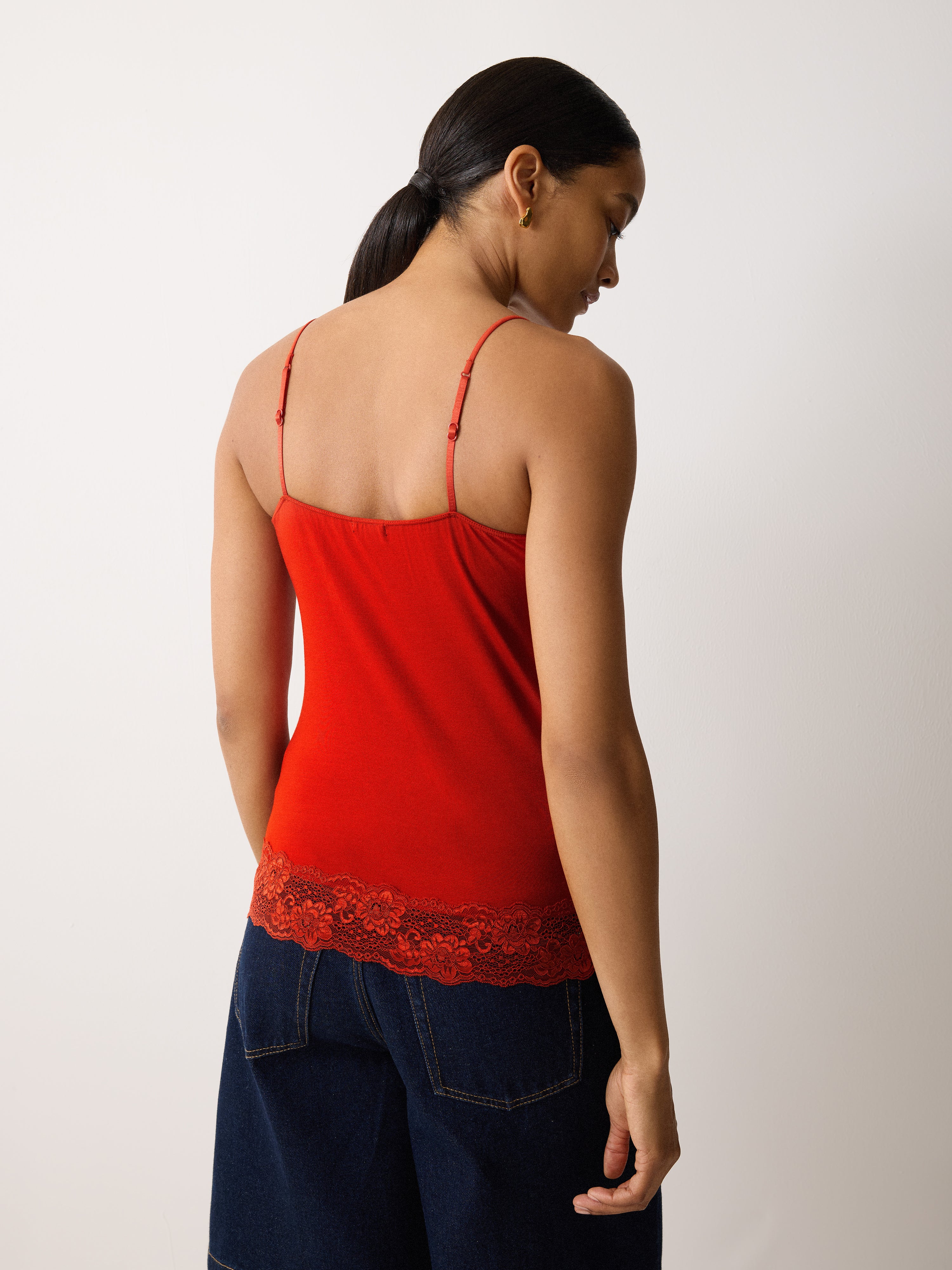 Modal Lace Vest | Cayenne - Image 4