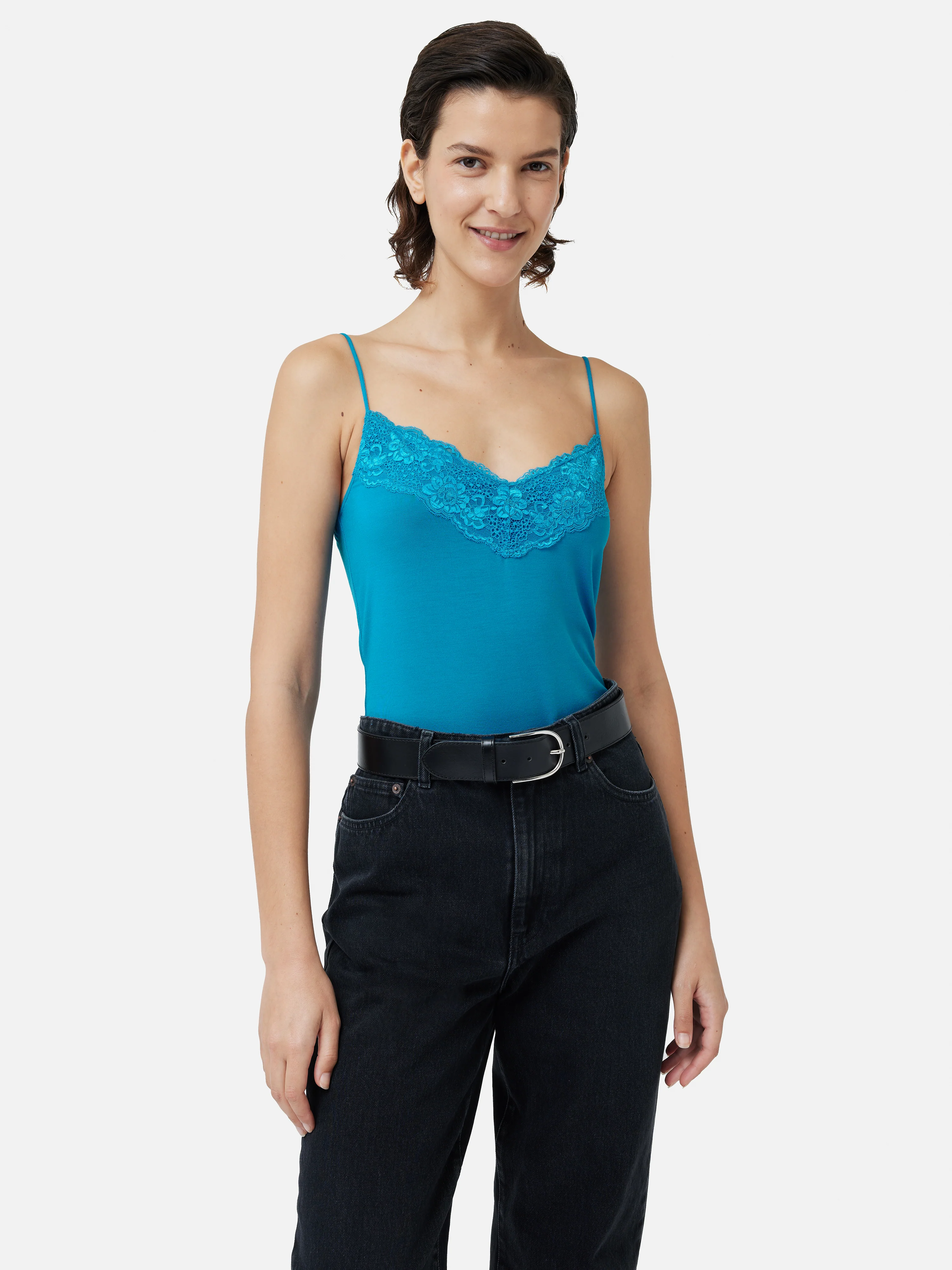 Modal Lace Vest | Deep Ocean - Image 4