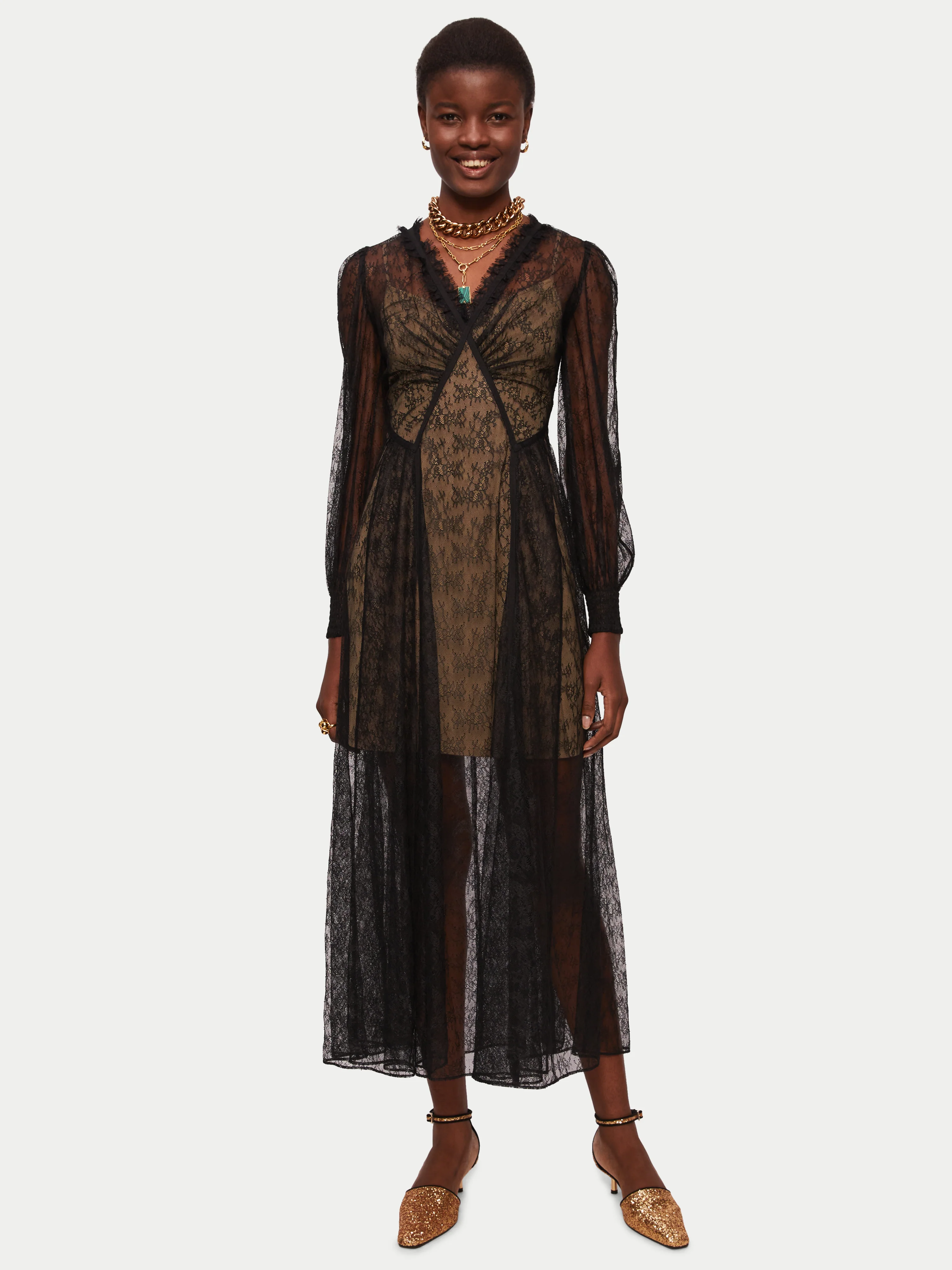 Modal Slip Dress | Coffee - Image 4