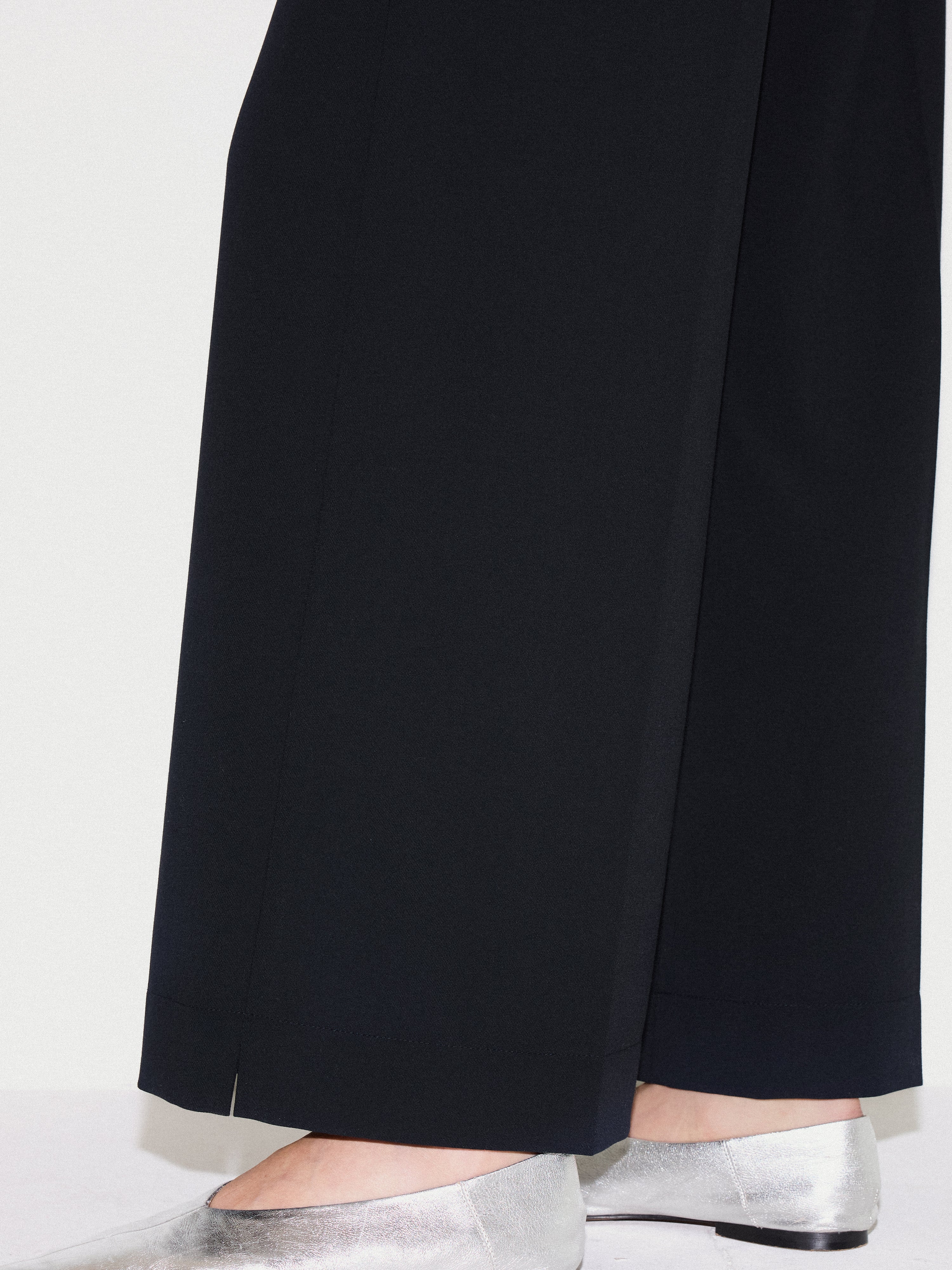 Italian Modern Crepe Sailor Trouser | Navy - Image 4