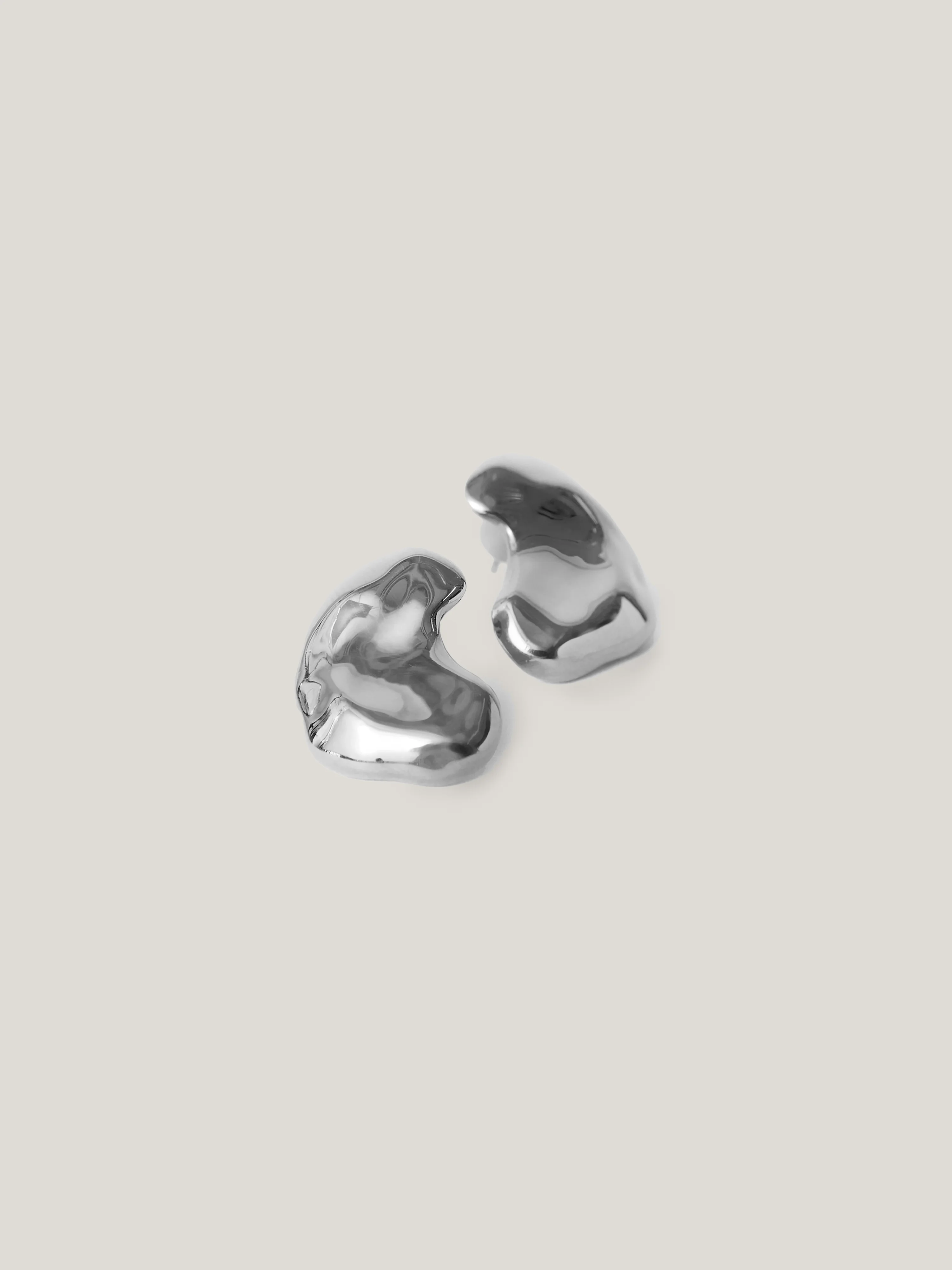 Molten Stud Earring | Silver - Image 3