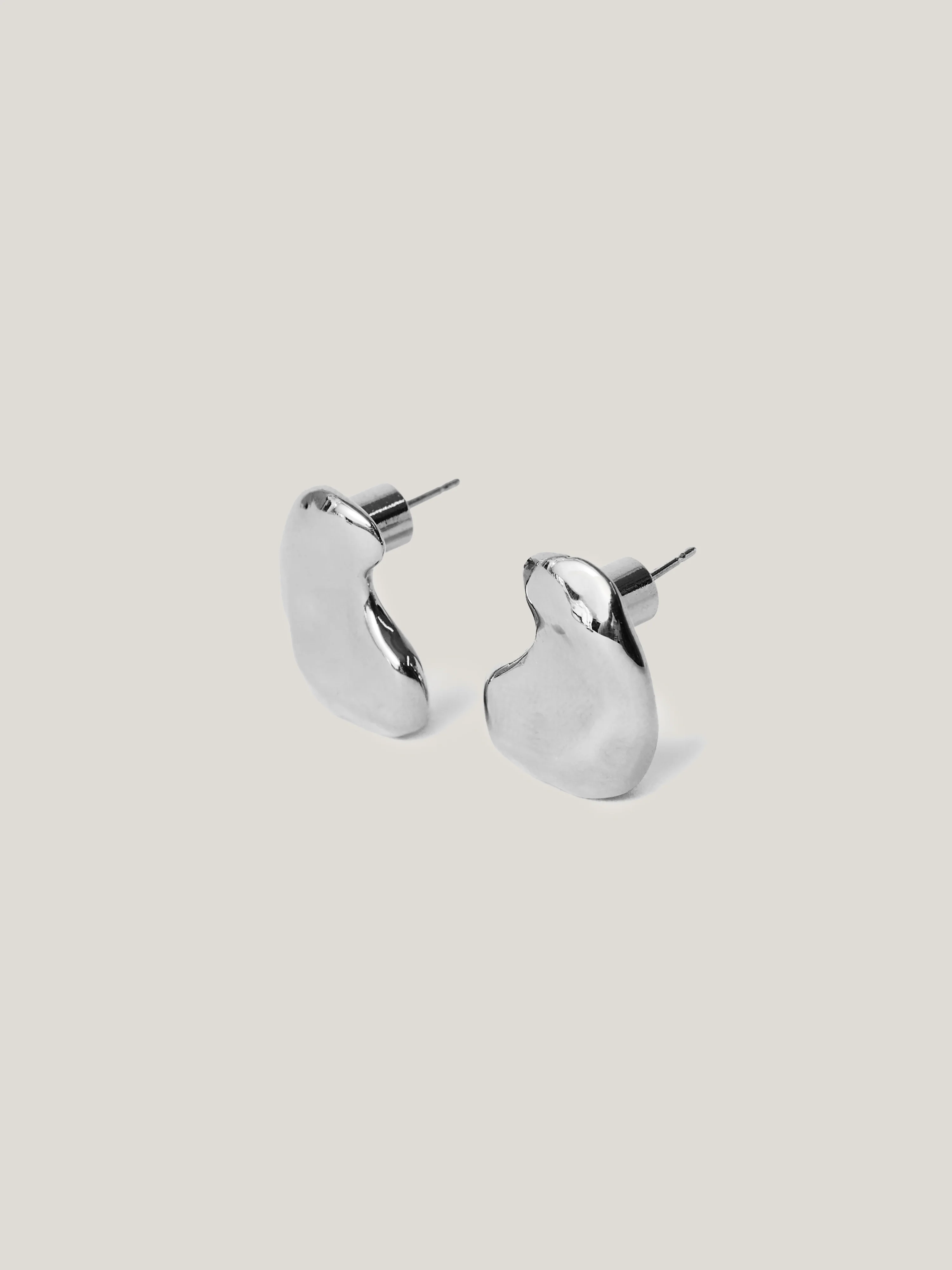 Molten Stud Earring | Silver - Image 4