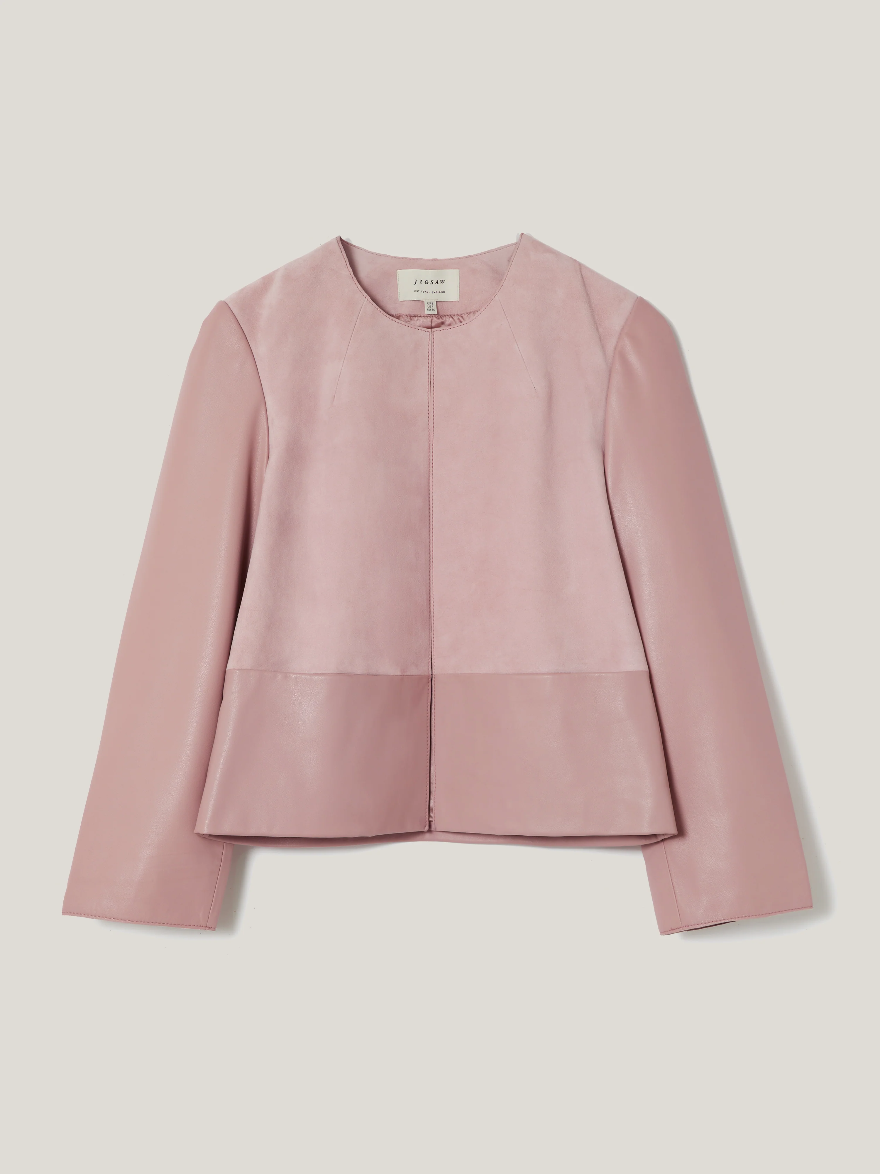 Nakoa Leather Mix Jacket | Pink - Image 7