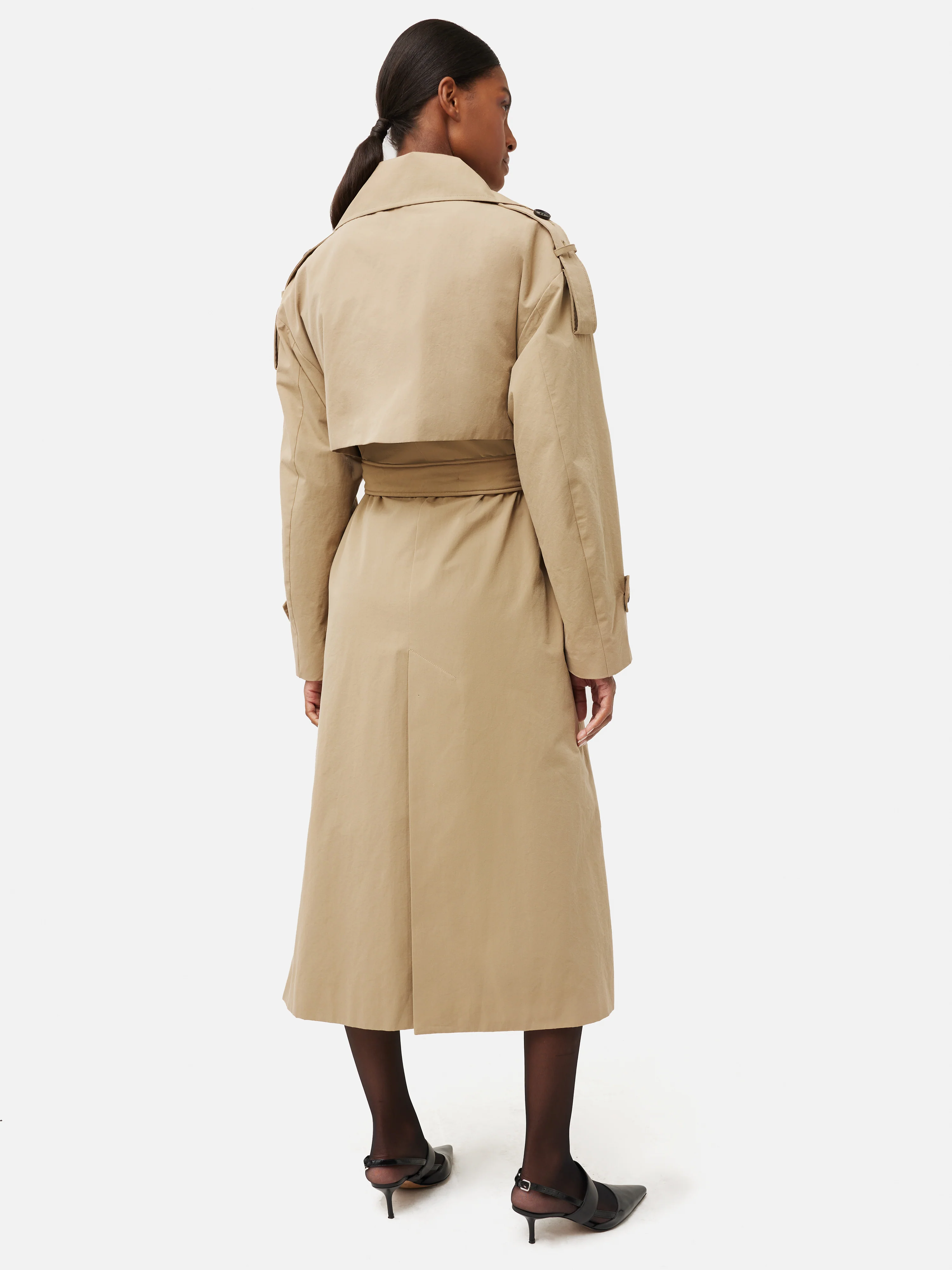 Nelson Cotton Trench Coat | Stone - Image 8