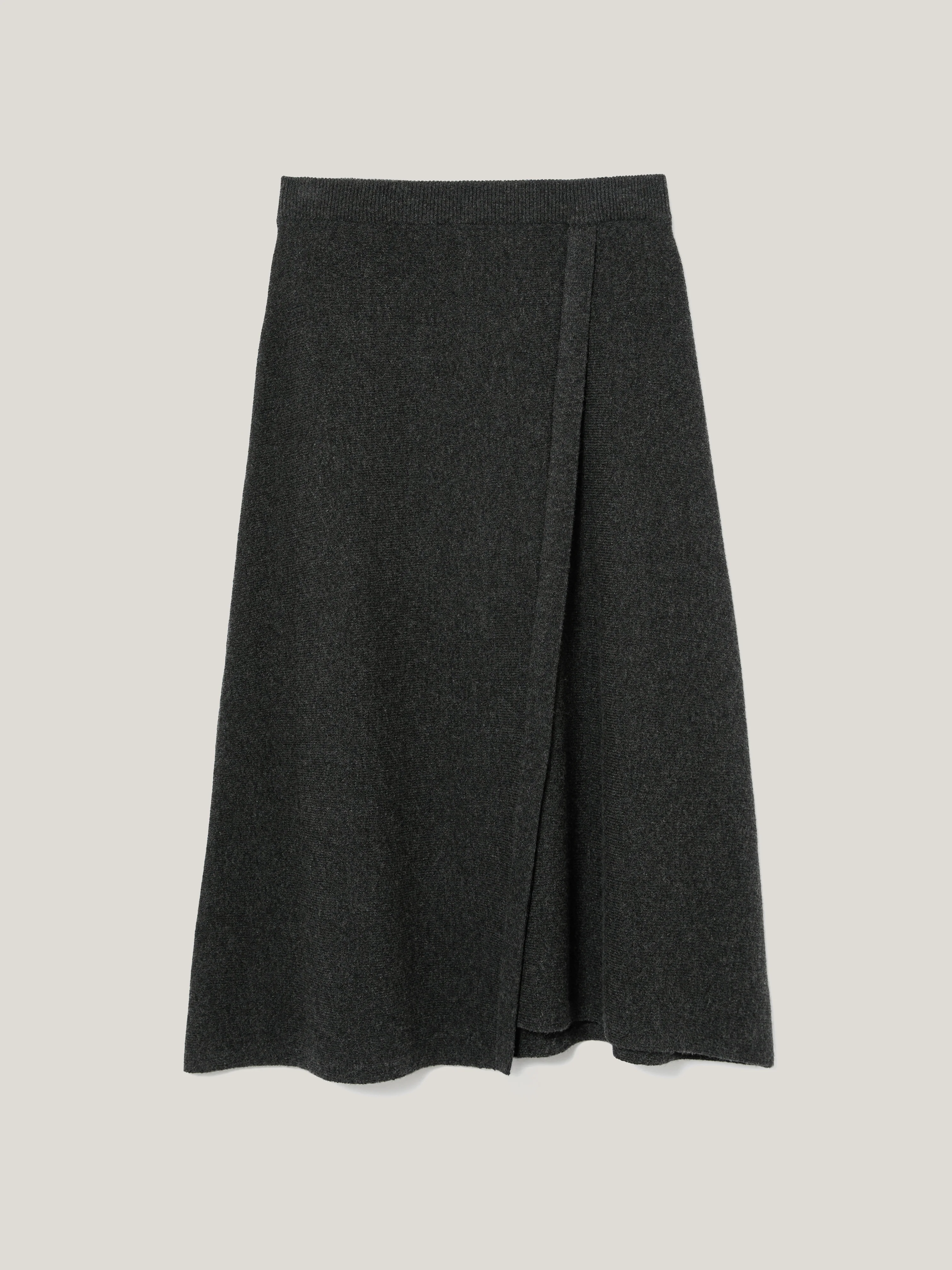 Overlap Seam Detail Skirt | Charcoal - Image 6