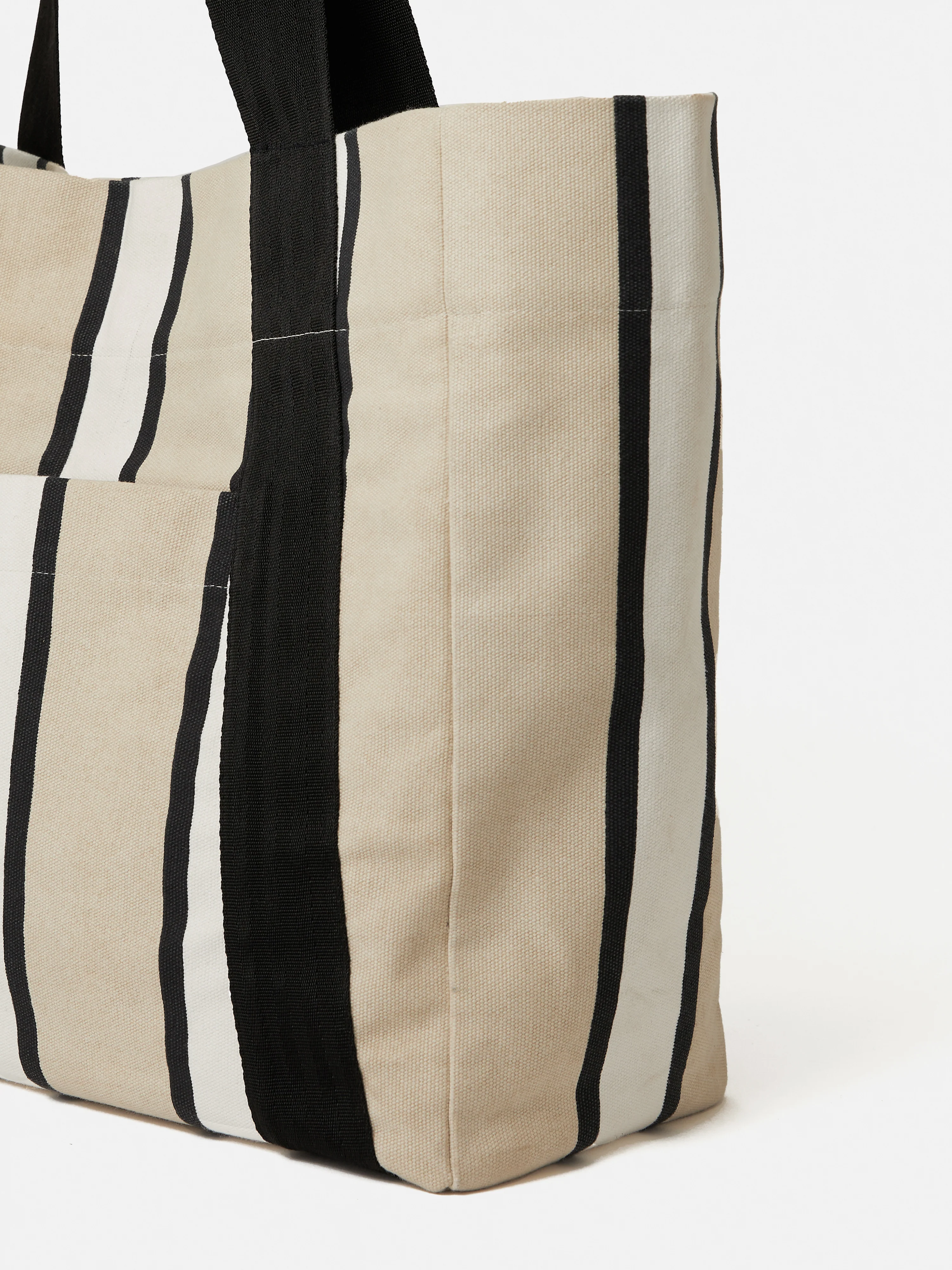 Oversize Striped Canvas Tote | Multi - Image 3