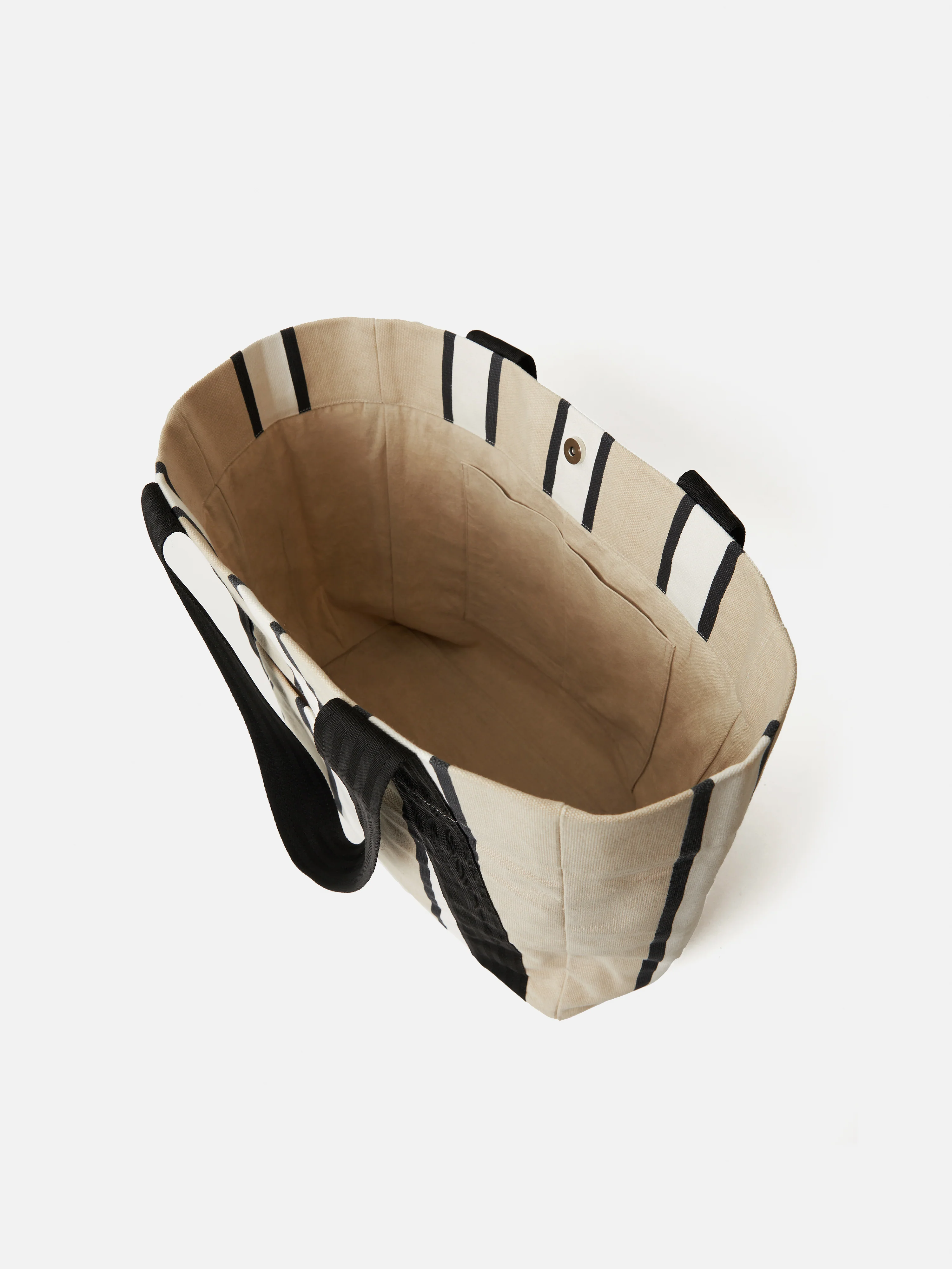 Oversize Striped Canvas Tote | Multi - Image 4