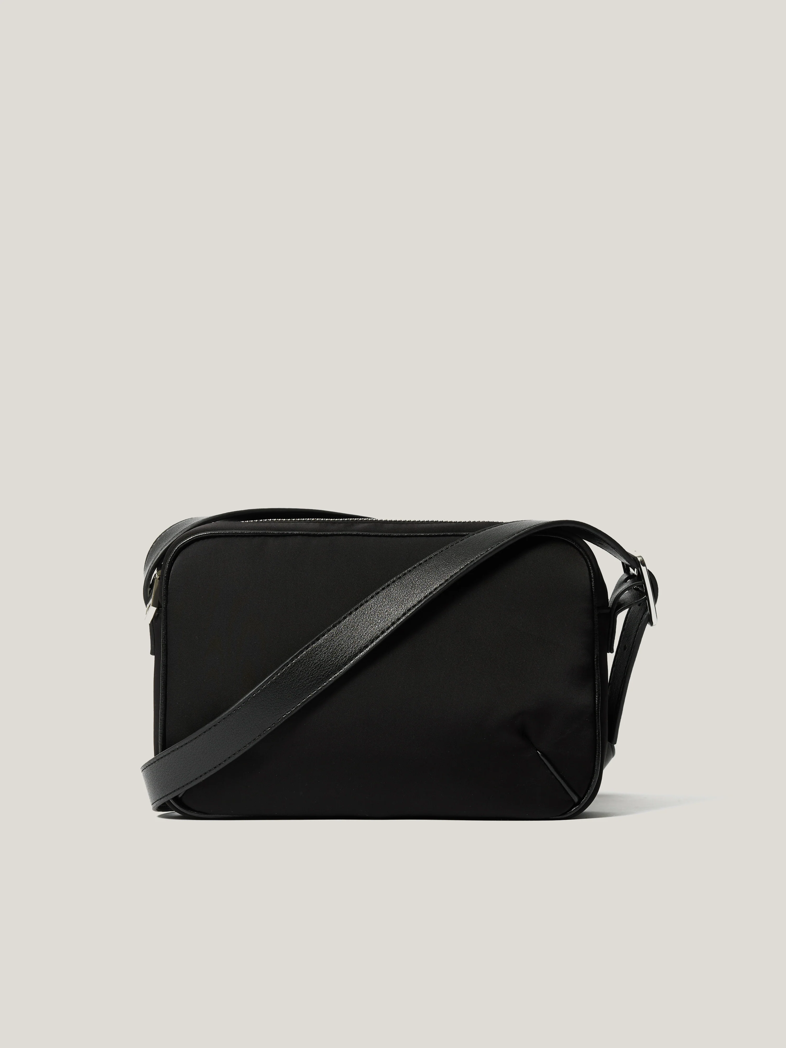 Padded Nylon Cross Body Bag | Black - Image 6