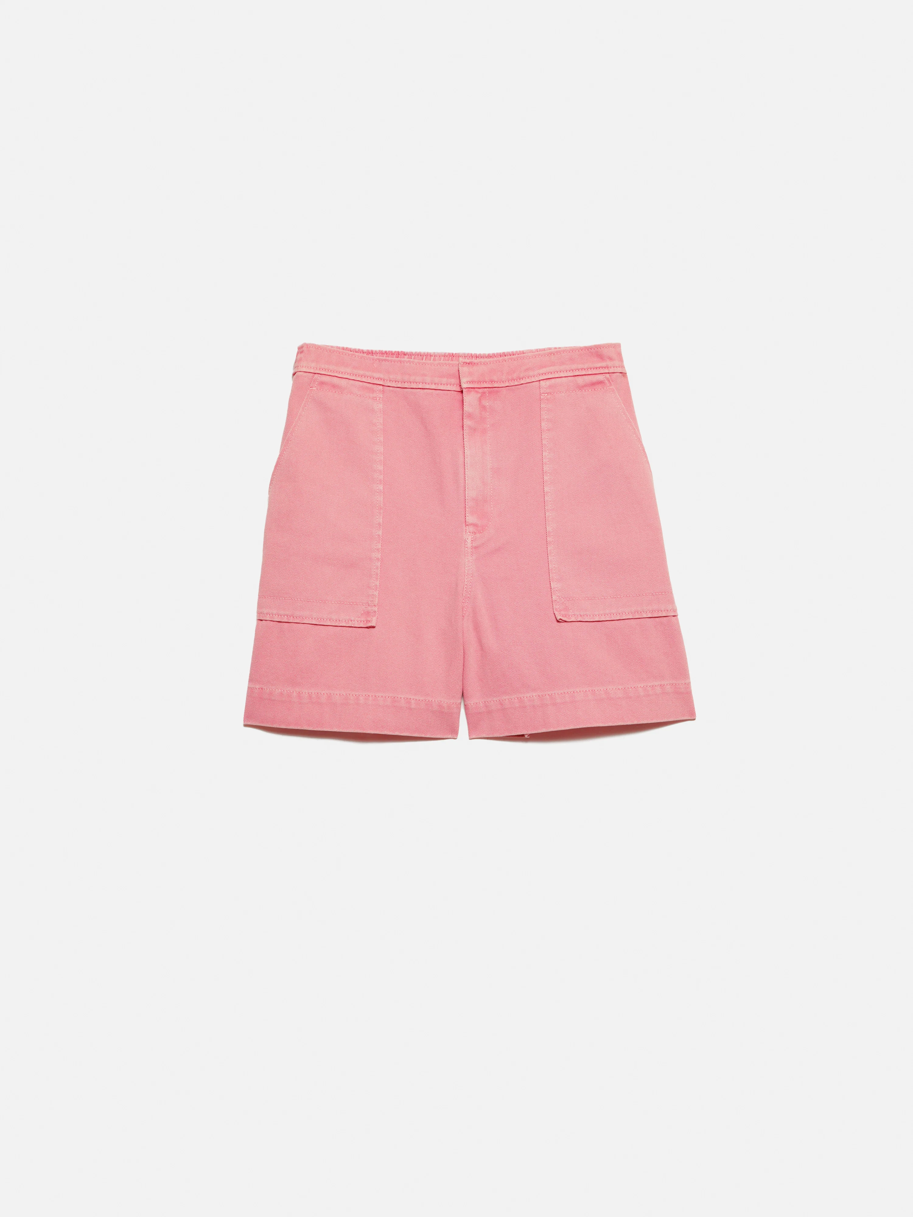 Denim Patch Pocket Shorts | Pink - Image 7