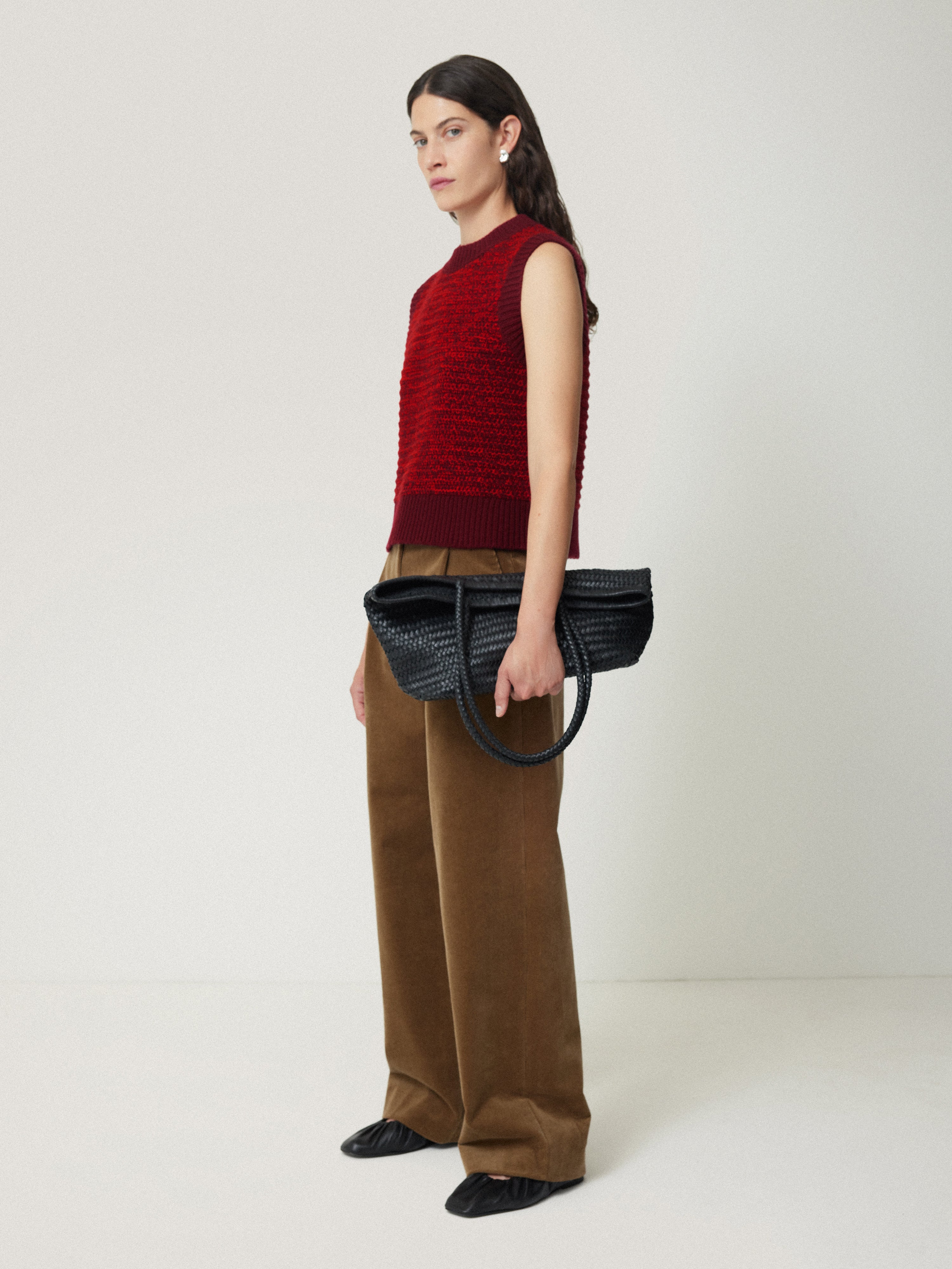 Perdi Knitted Tank | Red - Image 6