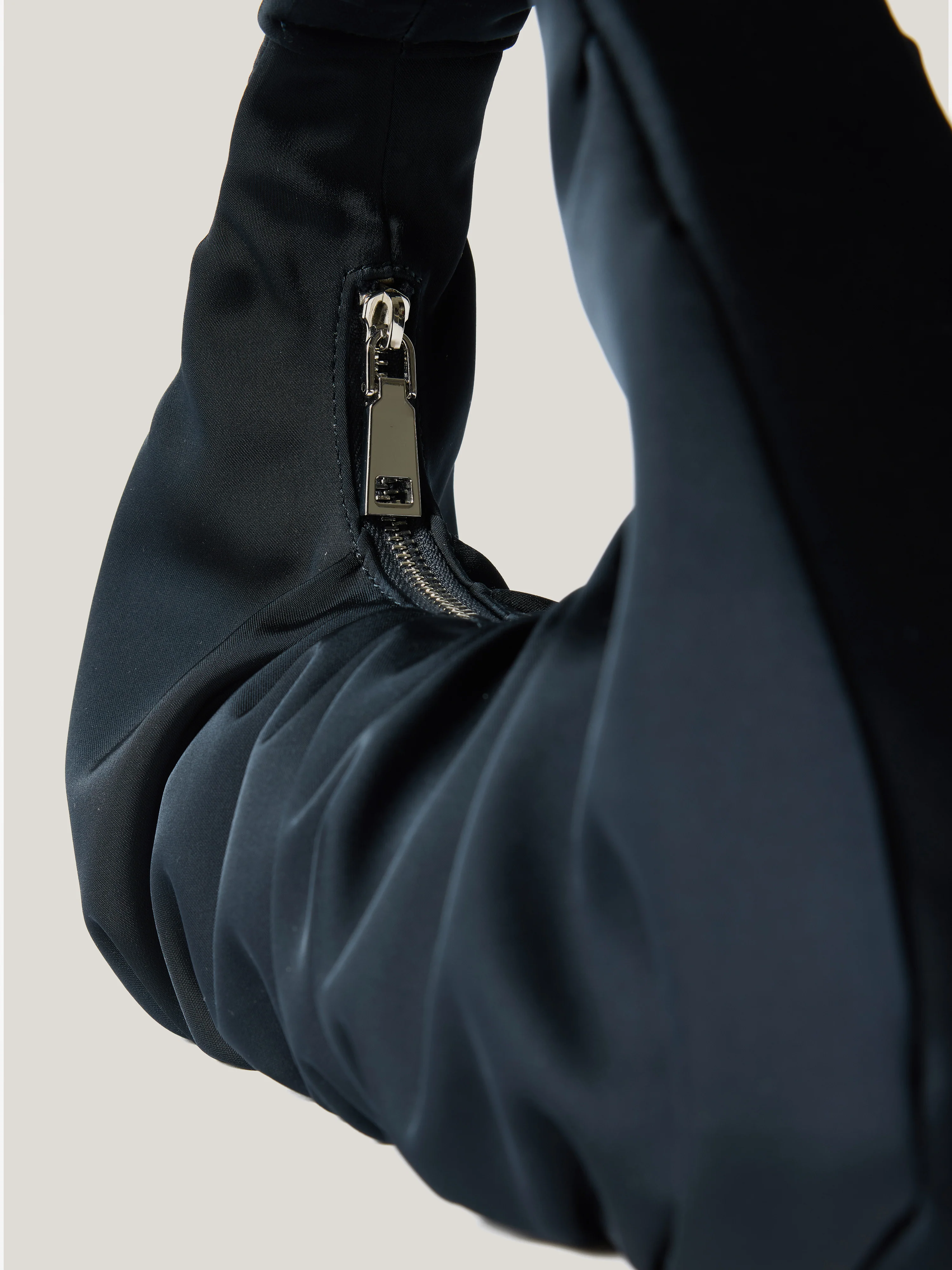 Pleated Satin Tay Bag | Navy - Image 5