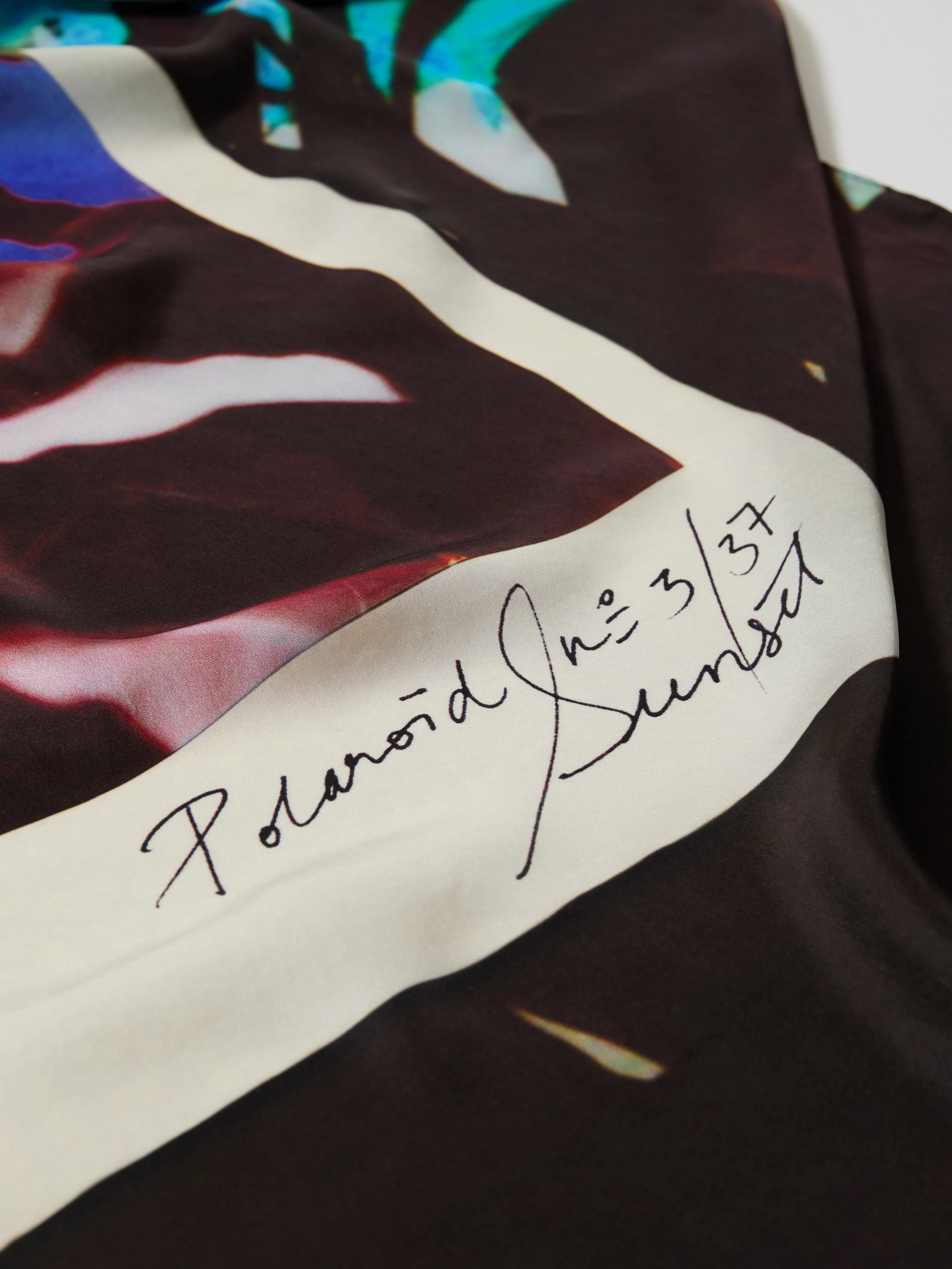 Polaroid Silk Twill Scarf | Multi - Image 3