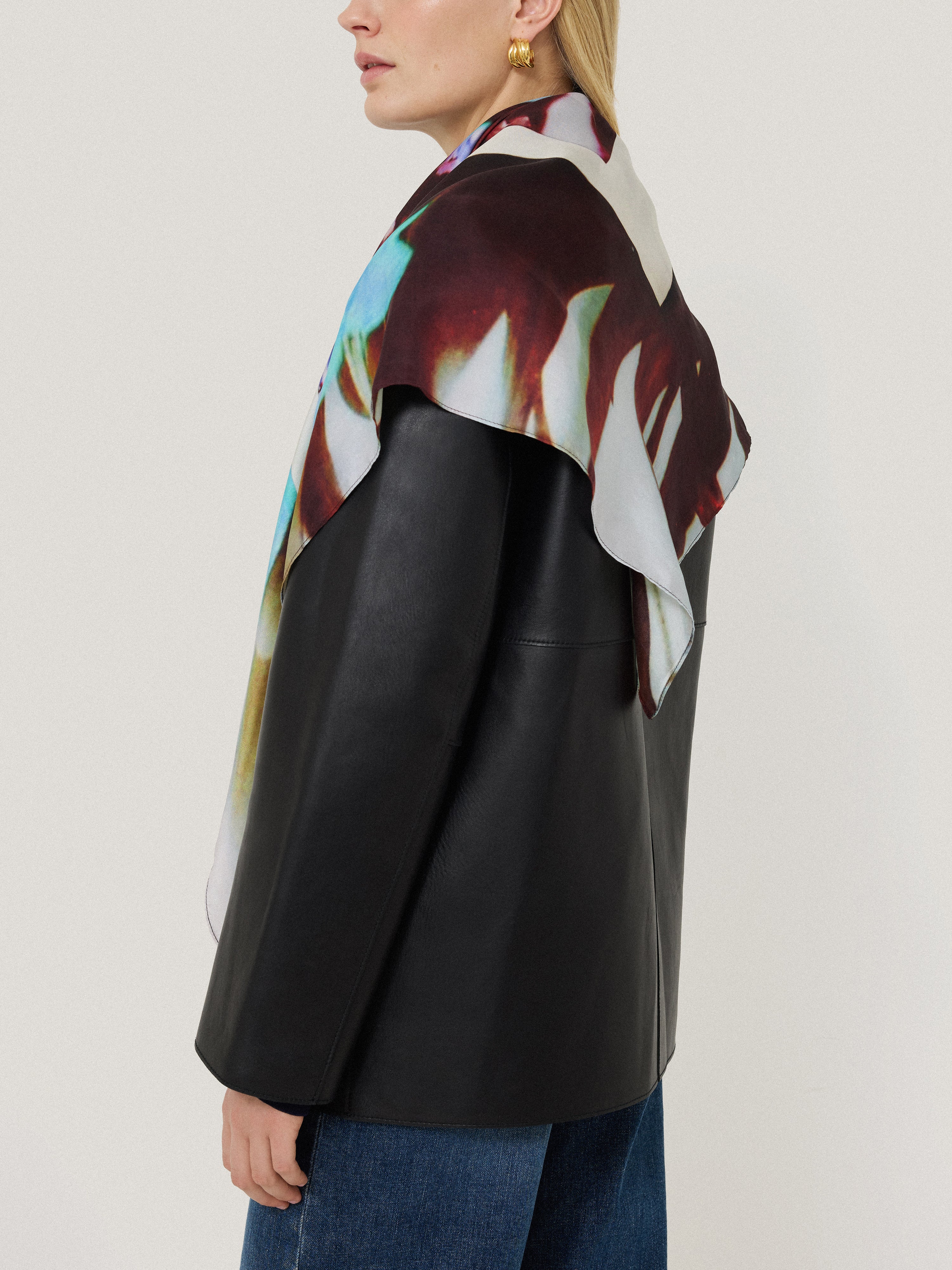 Polaroid Silk Twill Scarf | Multi - Image 4