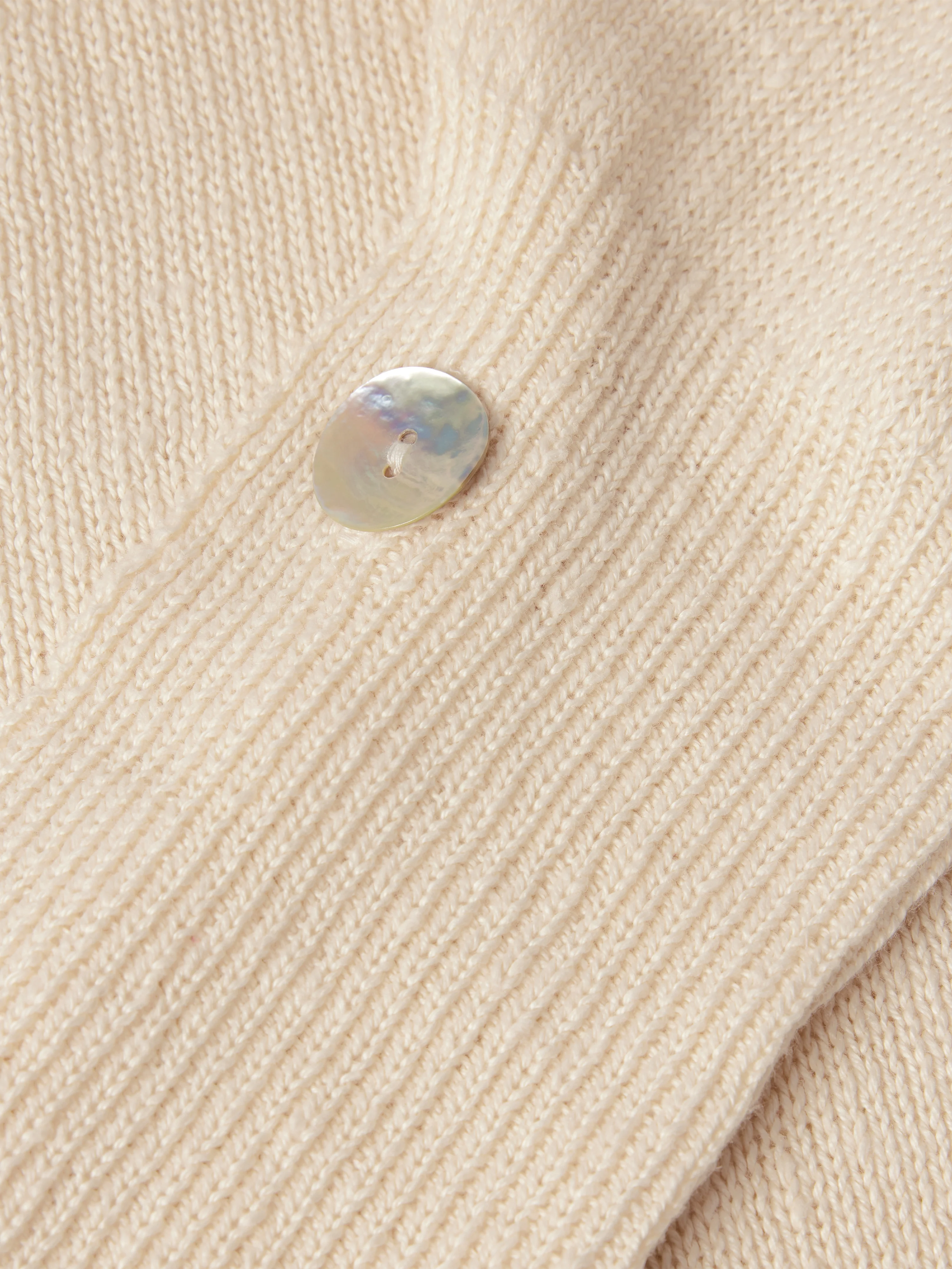 Pure Linen Poncho Sweater | Ivory - Image 8