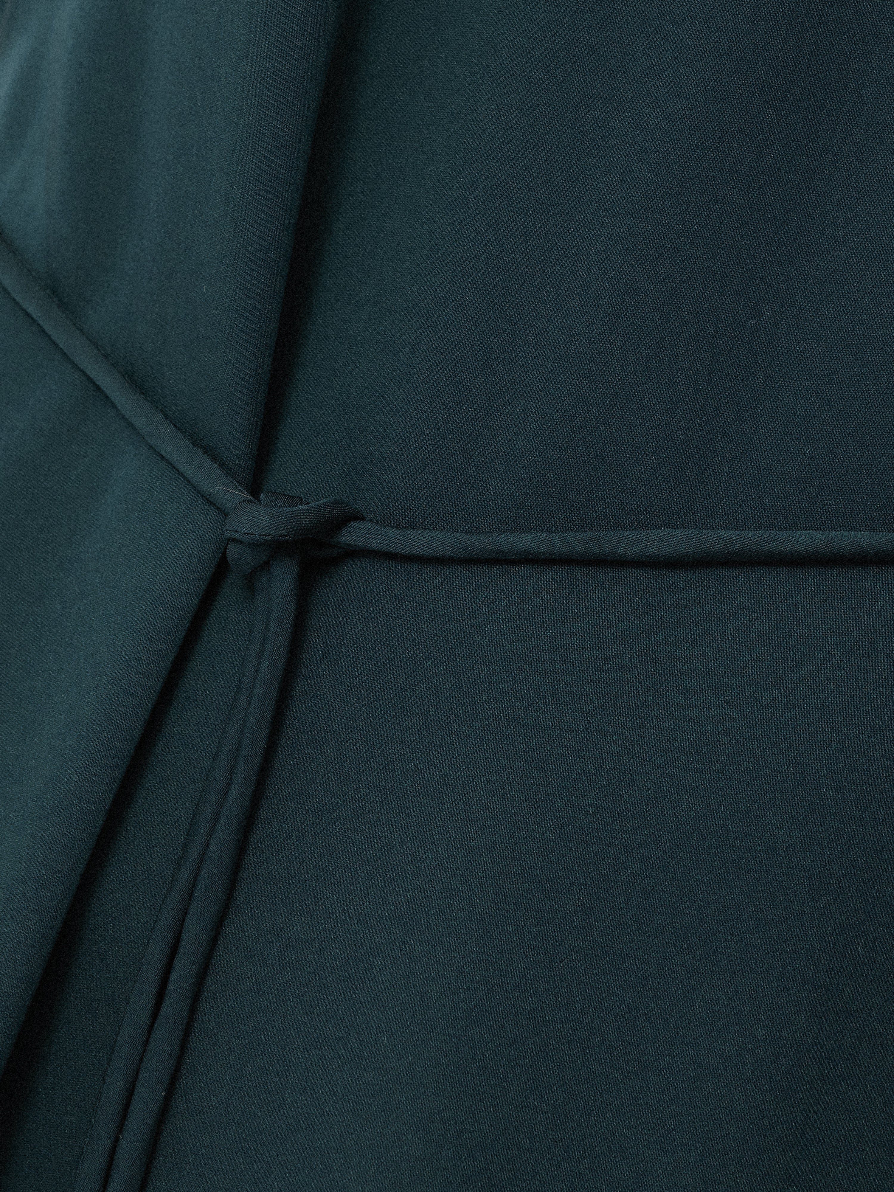 Pure Silk Drape Sleeve Dress | Blue - Image 6
