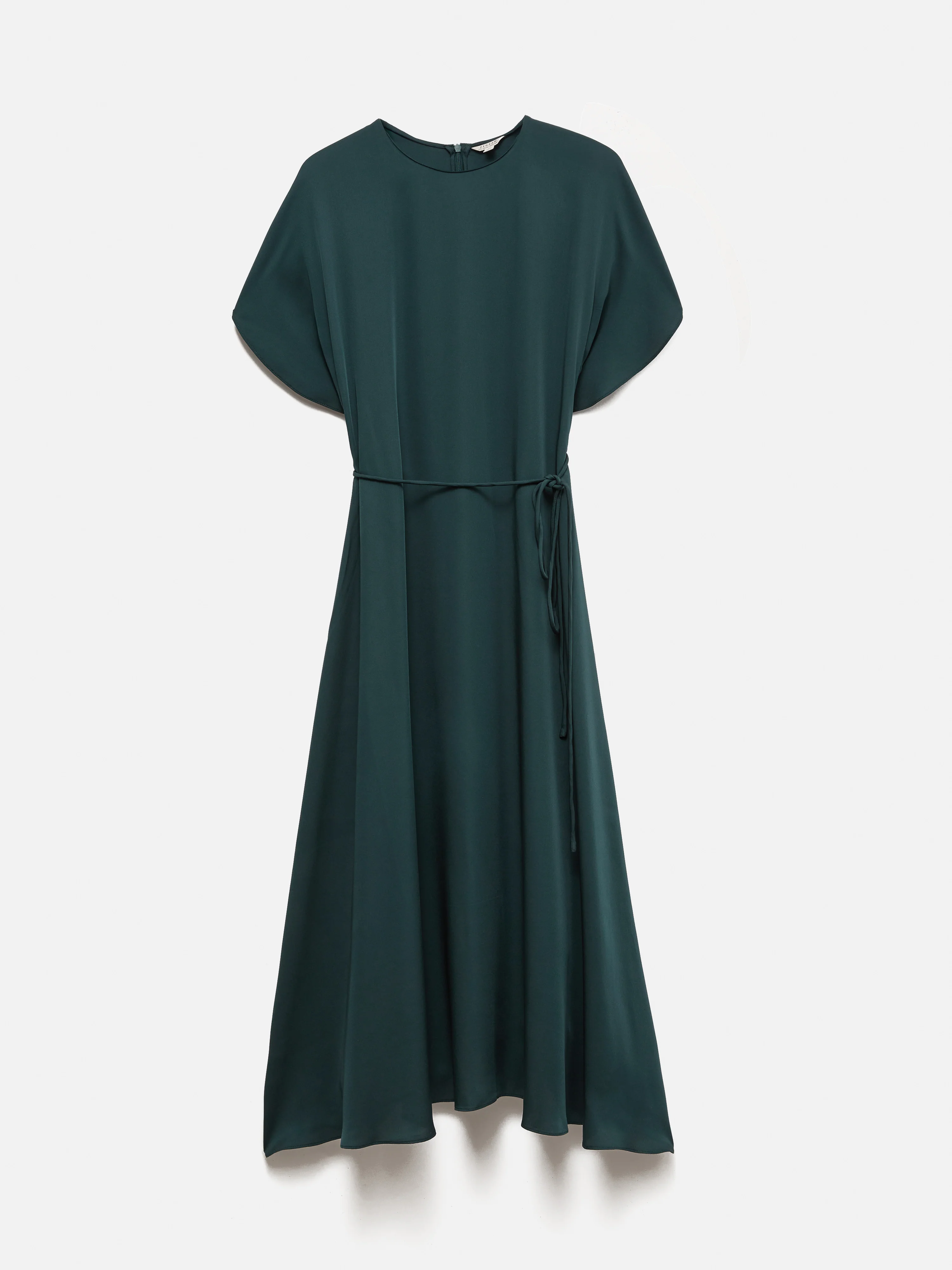 Pure Silk Drape Sleeve Dress | Blue - Image 7