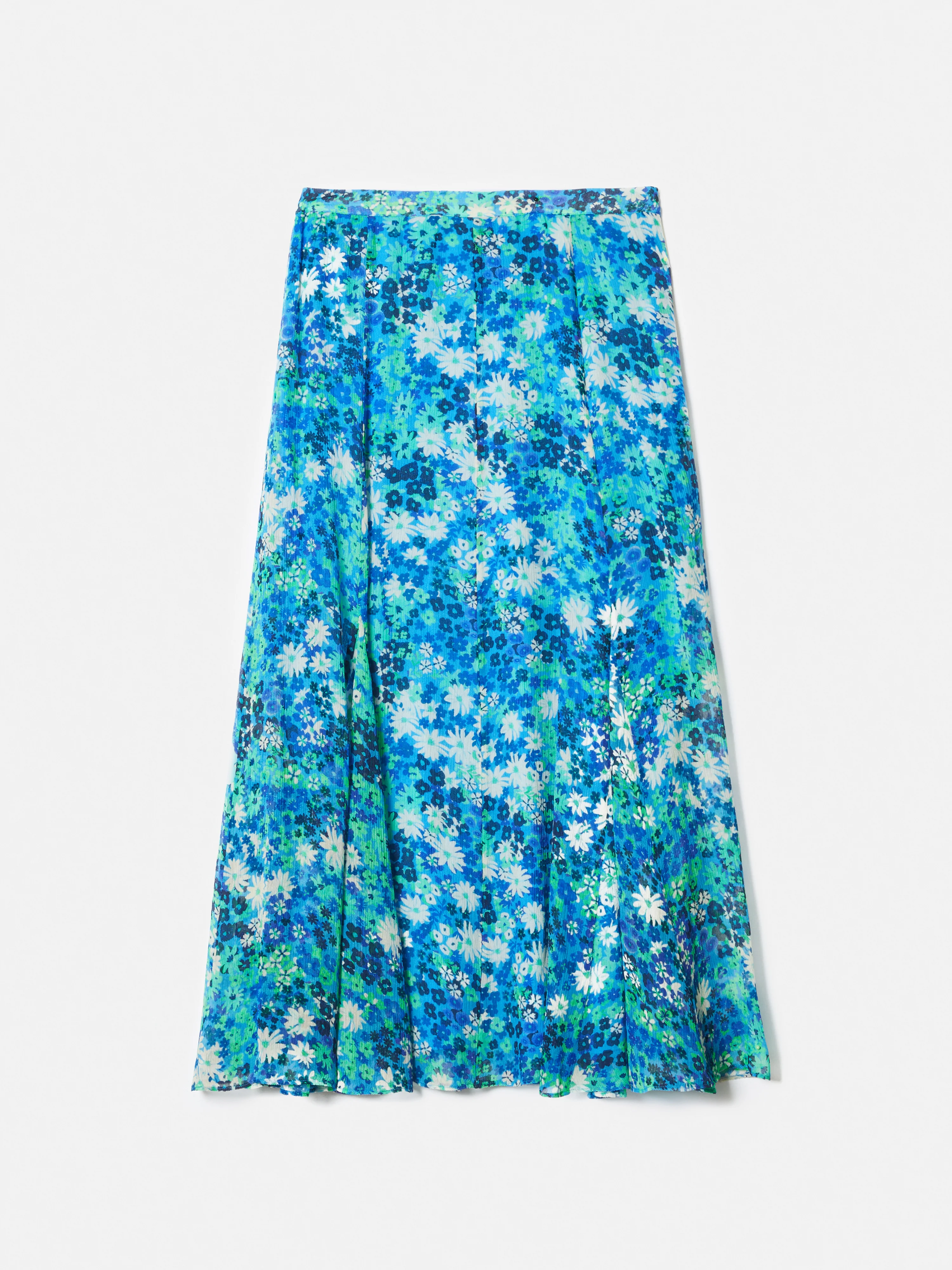 Rave Floral Crinkle Skirt | Blue - Image 6
